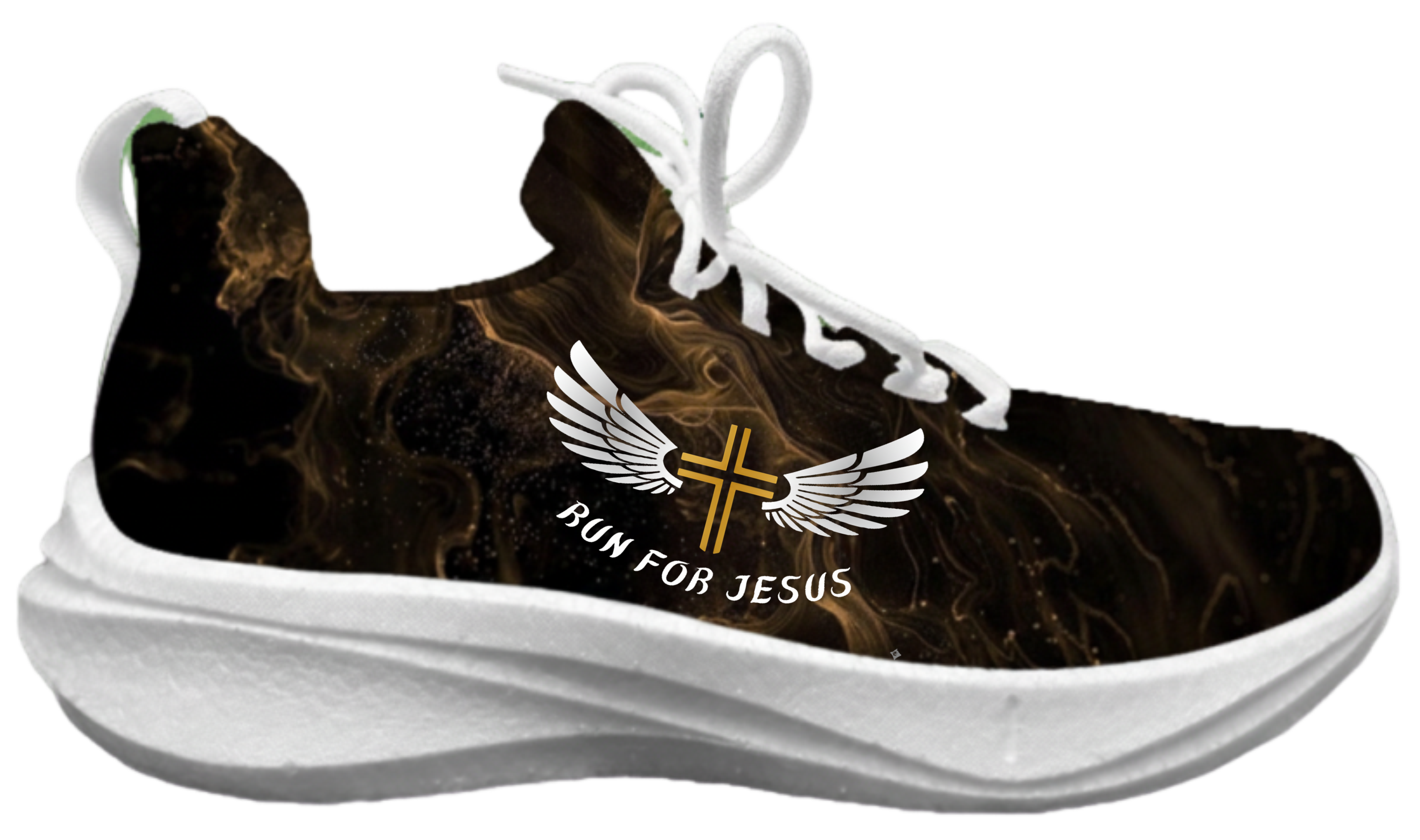 炫彩系列創意運動鞋-翼行恩典-Run for Jesus-磐石棕