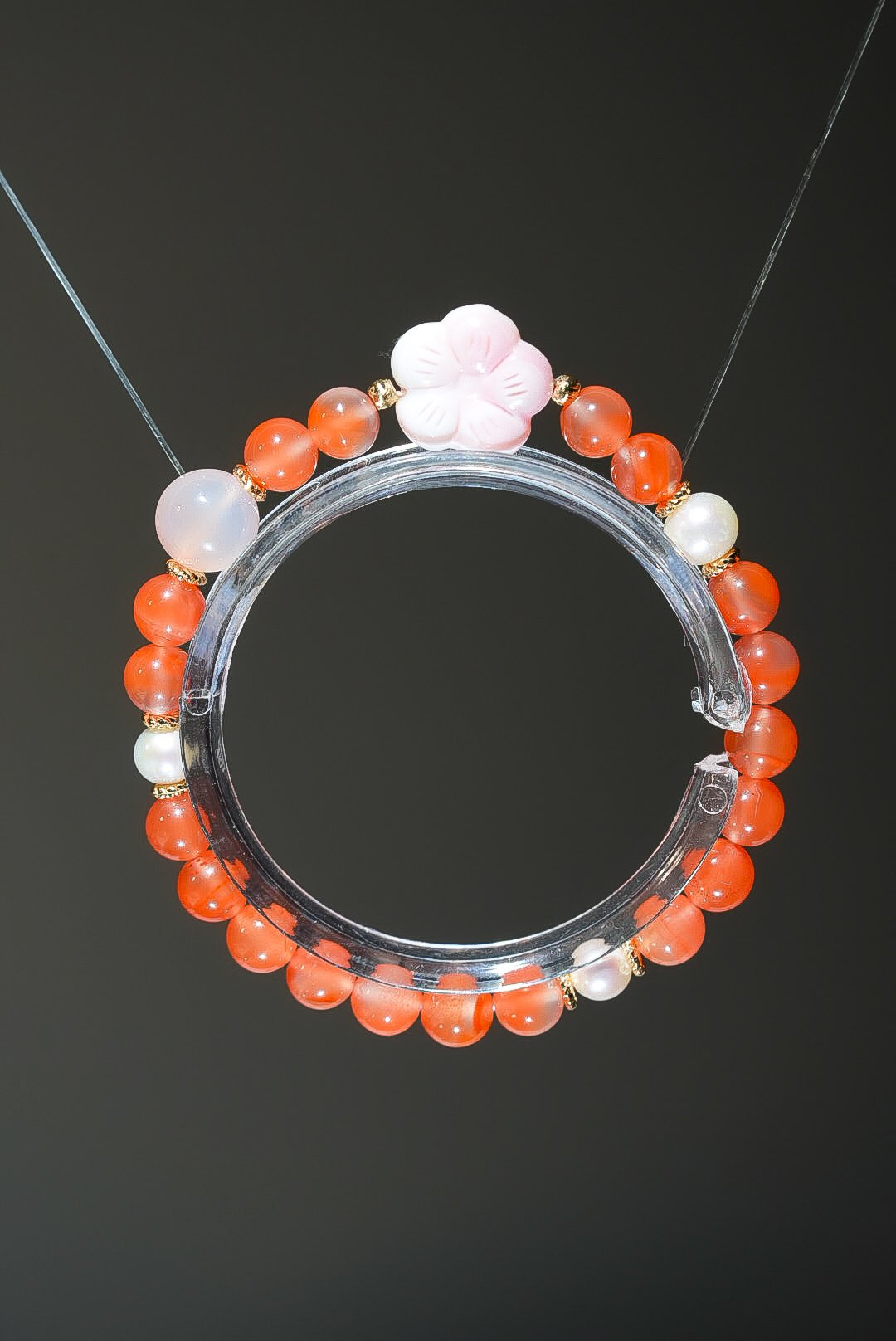 【胭脂雲影．貴人滋養】 Rosa.G 南紅 x 珍珠 x 女皇貝 x 蜜桃鹽源設計手鍊