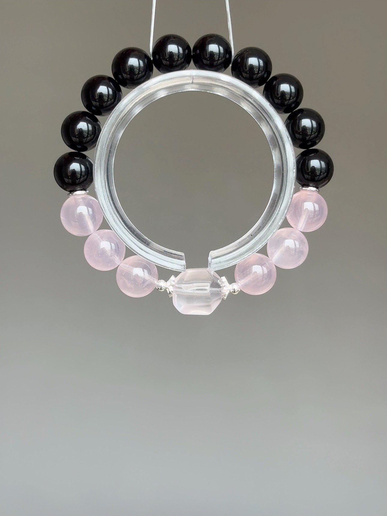 【守光・歸己】黑曜石 × 粉晶設計手鍊｜你給那麼多，這次留給自己 Rosa.G