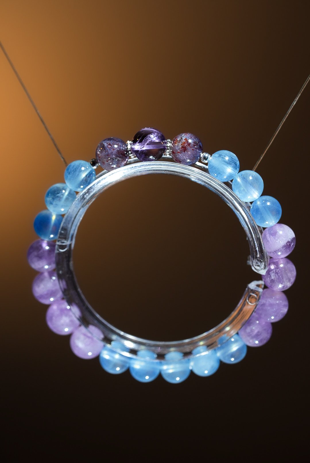 【終結腦霧・高分晉升】Rosa.G 智性星海｜紫水晶 𝘹 海藍寶 𝘹 菫青石 𝘹 薰衣草紫水晶手鍊