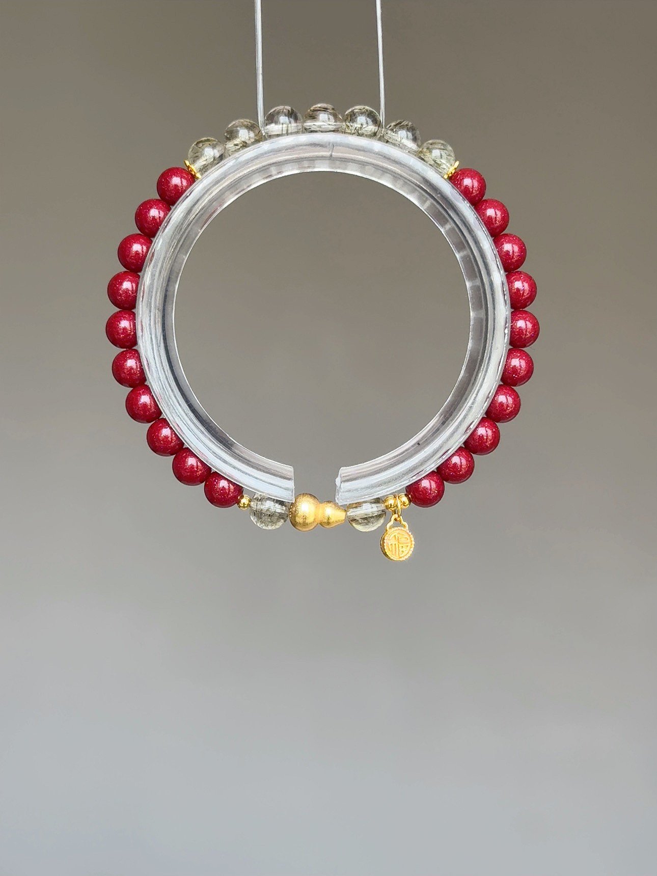 【辟邪防小人・事業爆發】Rosa.G 紫金御碧｜紫金砂 𝘹 綠碧璽髮晶 𝘹 招財葫蘆 手鍊