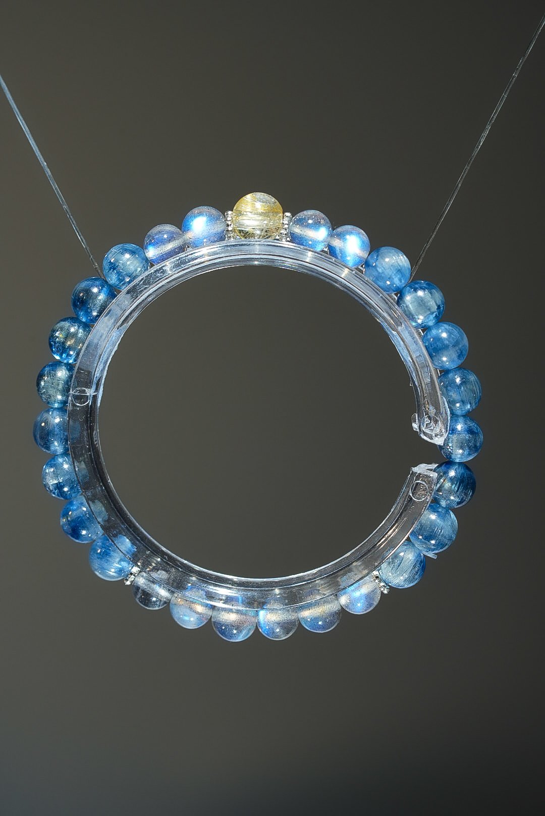 【曜藍金鋒．清醒掠奪】 Rosa.G 頂級鈦晶 x 強藍光拉長石 x 貓眼藍晶石能量手鍊