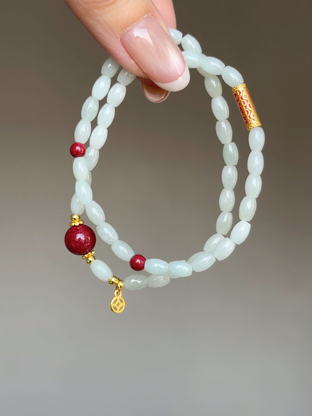 【溫柔鎧甲】翡翠米珠．紫金辟邪