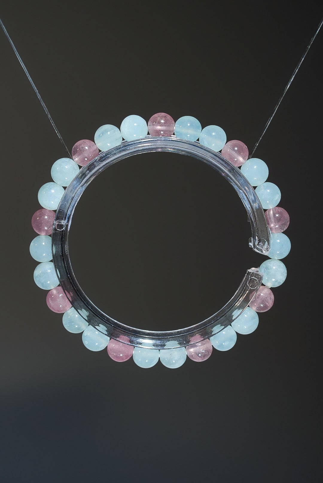 【薄霧晨曦．情感校準】 Rosa.G 天青凍 x 粉水晶設計手鍊