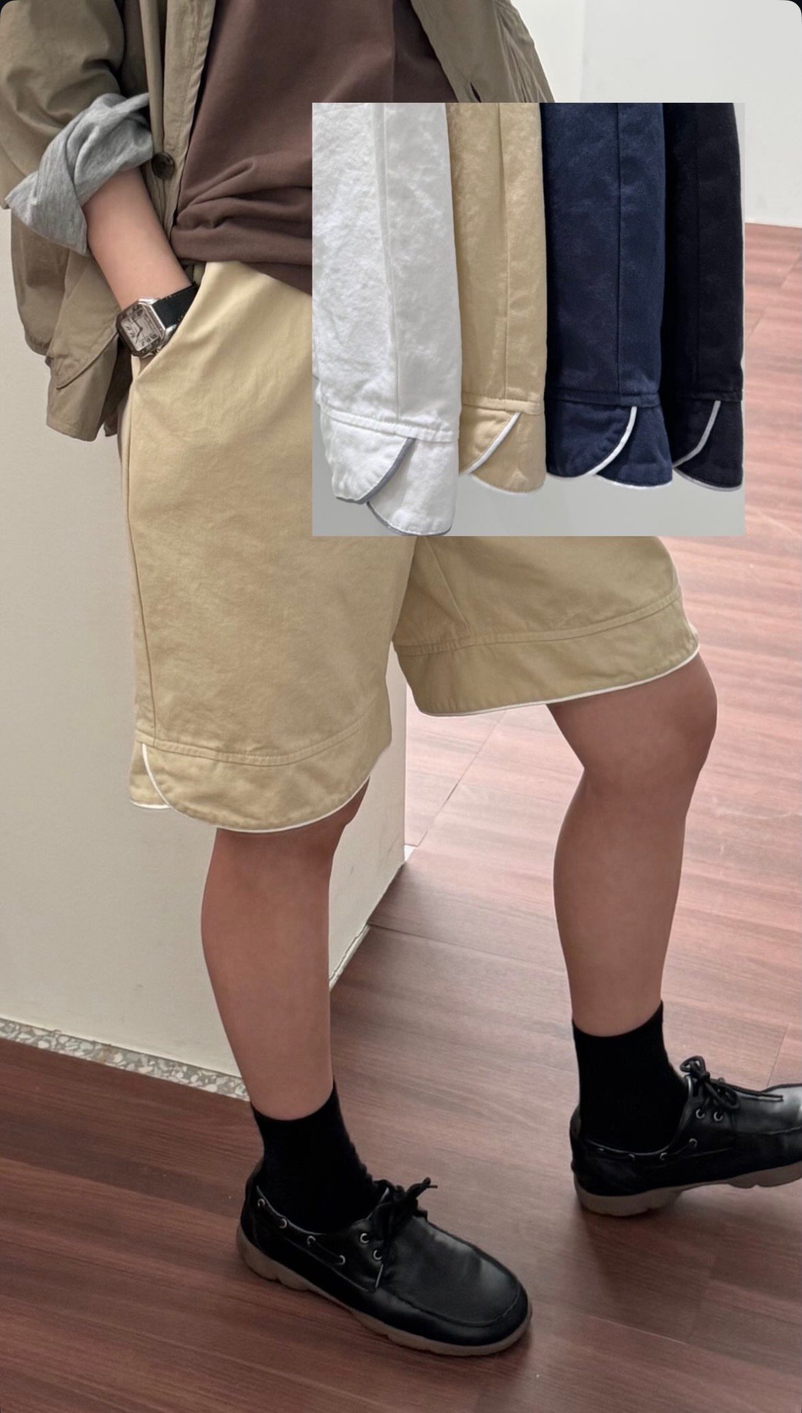 微開岔滾邊休閒褲 2631311