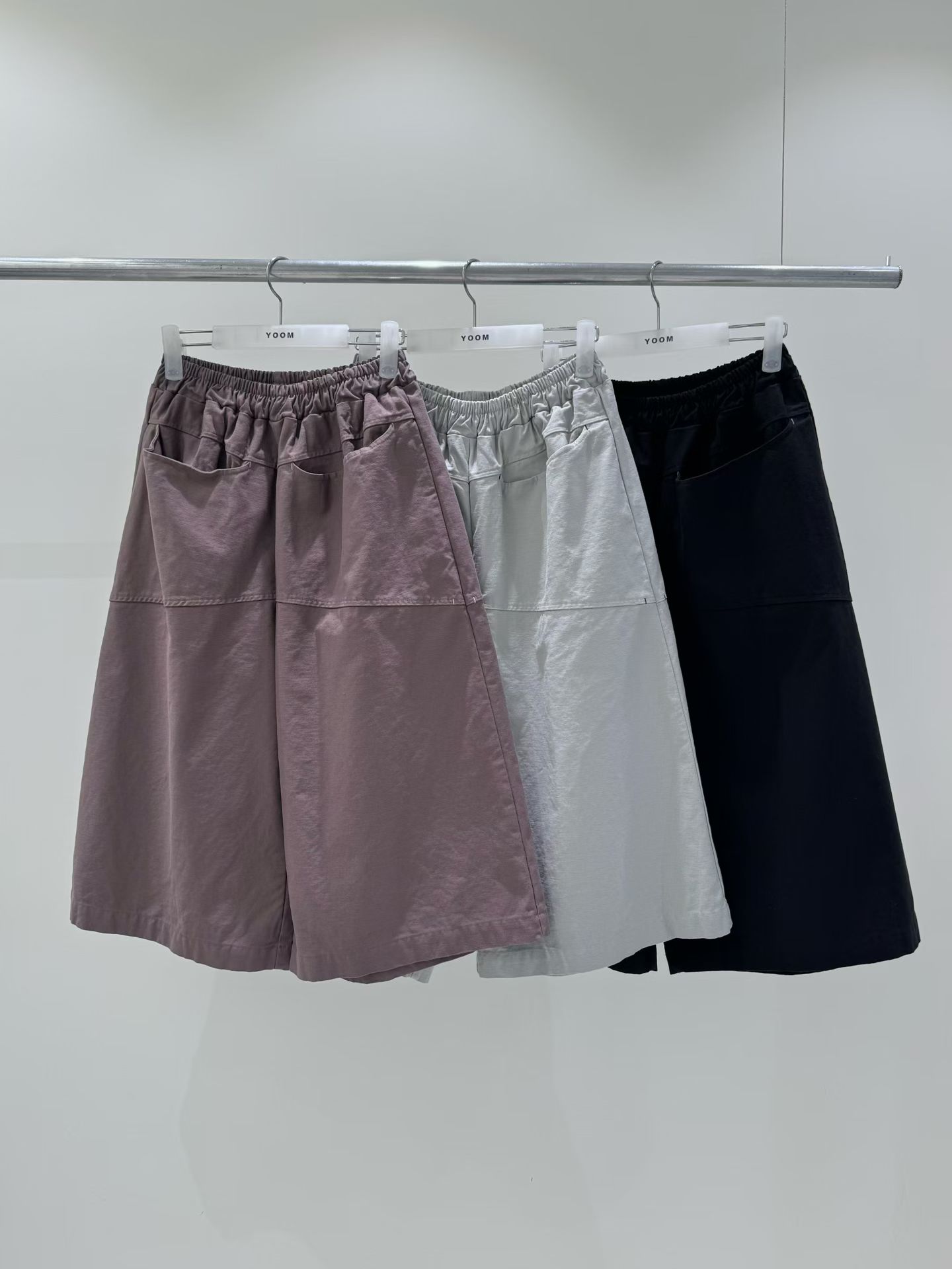 腰鬆緊寬鬆感七分褲 26012705