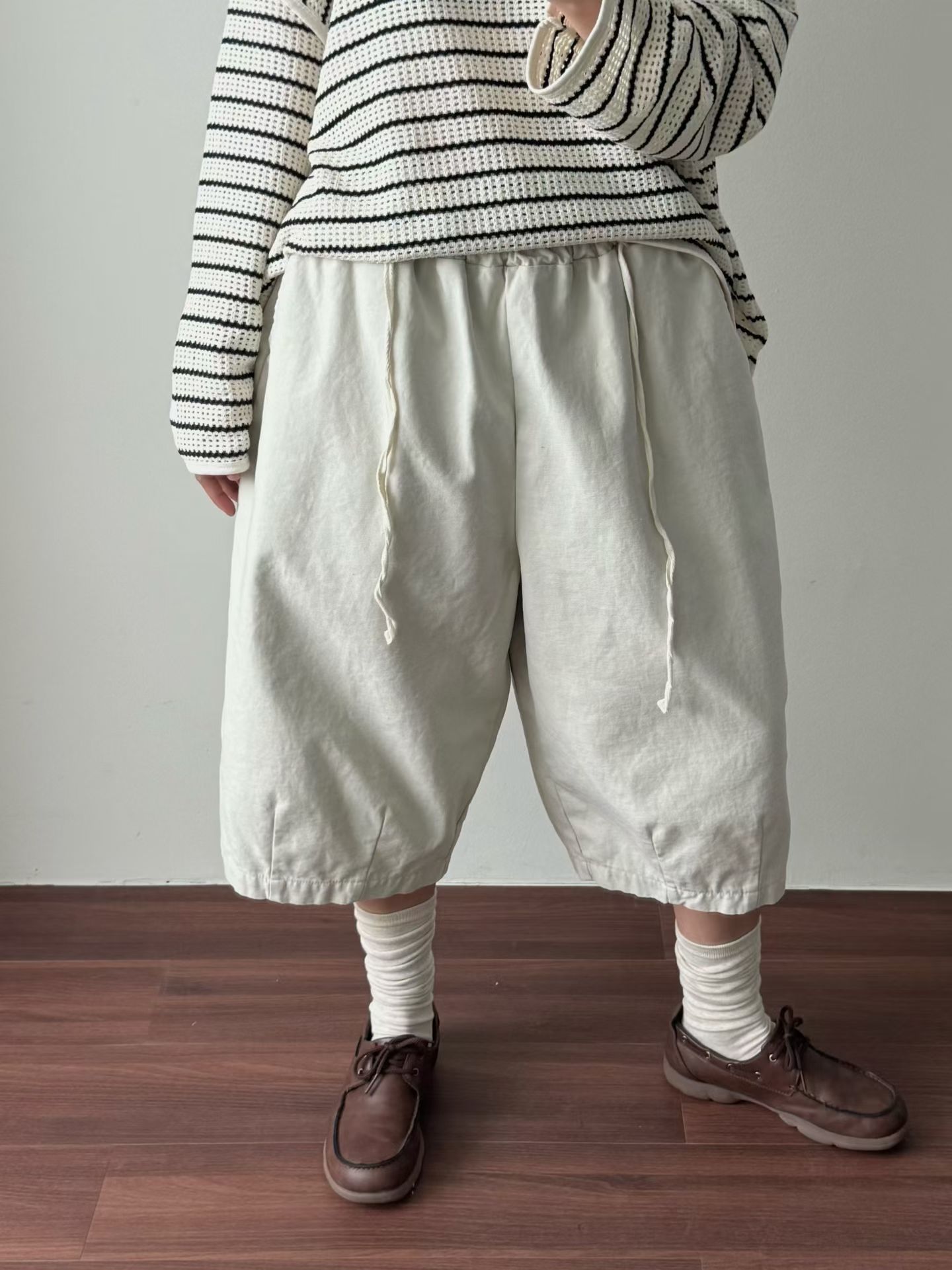 壓褶休閒八分褲 2631316