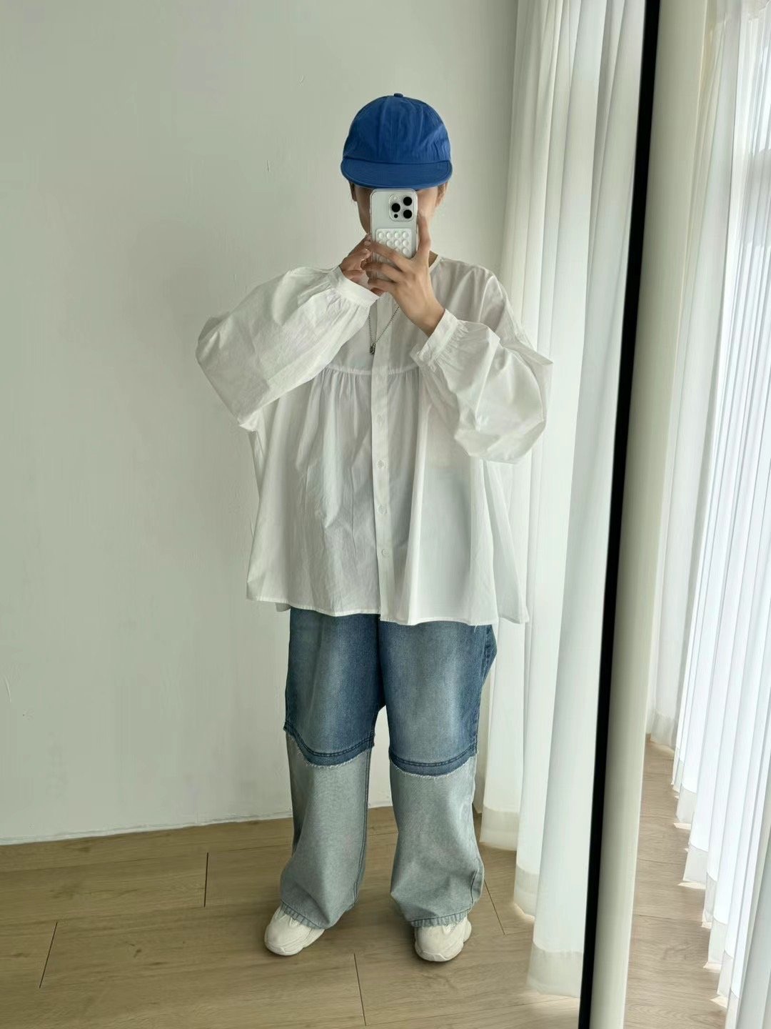 拼接丹寧褲 Ma22707