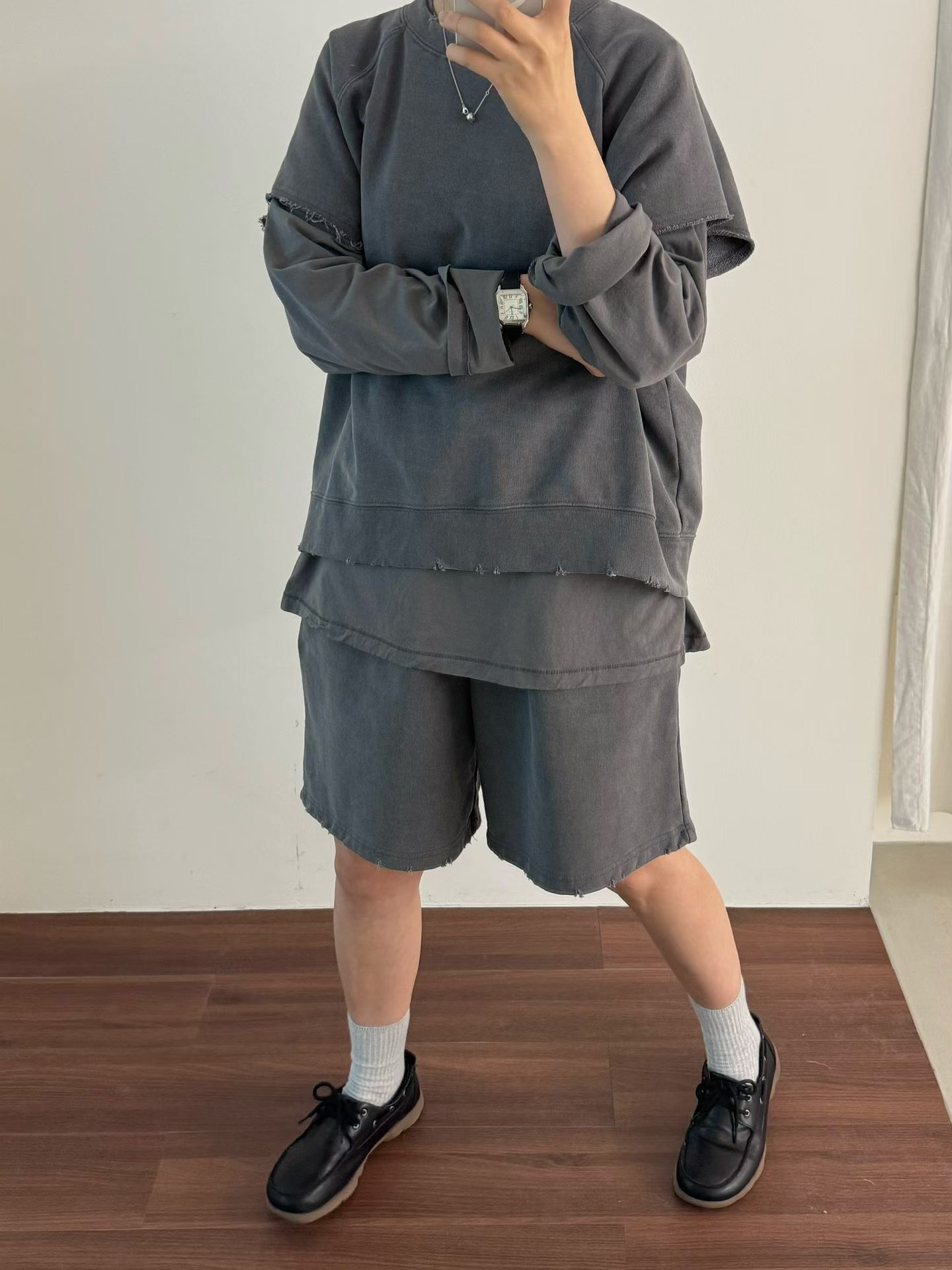 鬆緊腰水洗短褲 20608