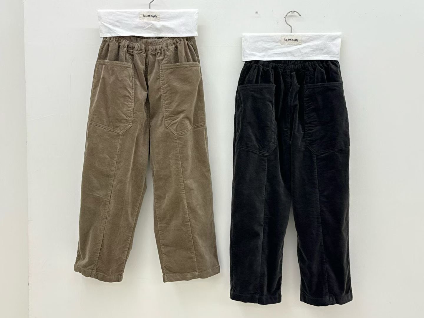 大口袋車線植絨褲 26010701