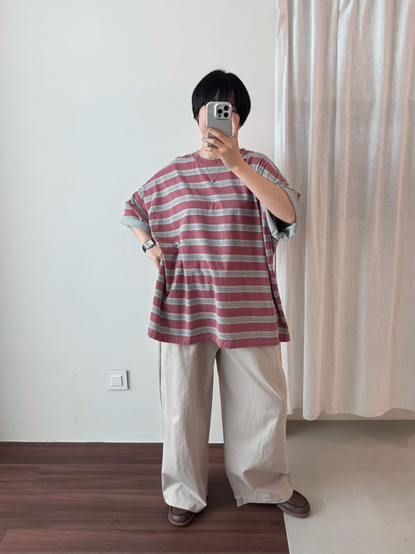 水洗復古條紋上衣 2631314