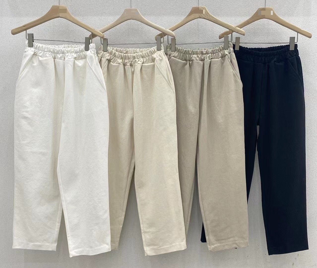 鬆緊棉質褲 B237