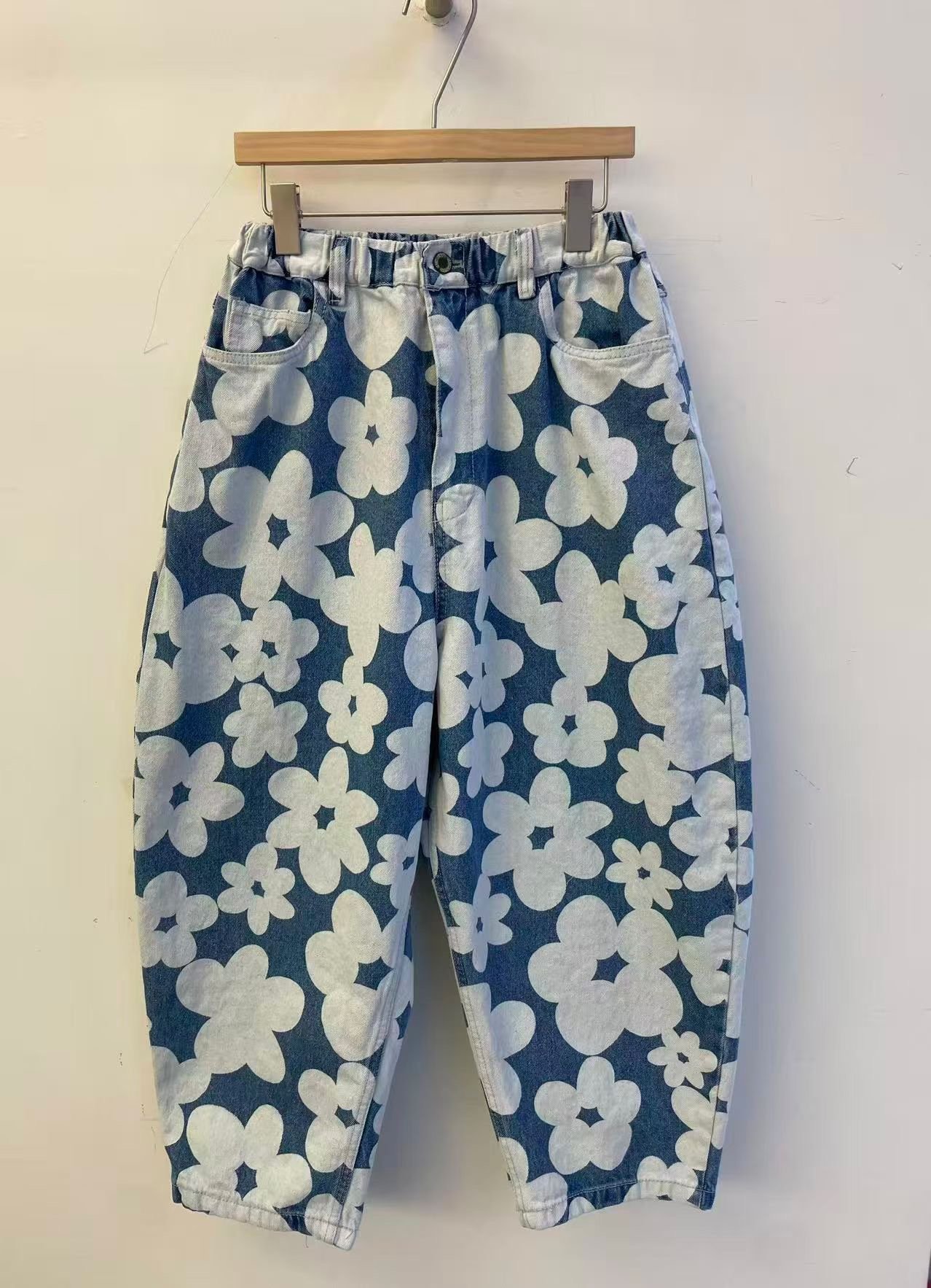 鬆緊腰印花休閒褲 2630602