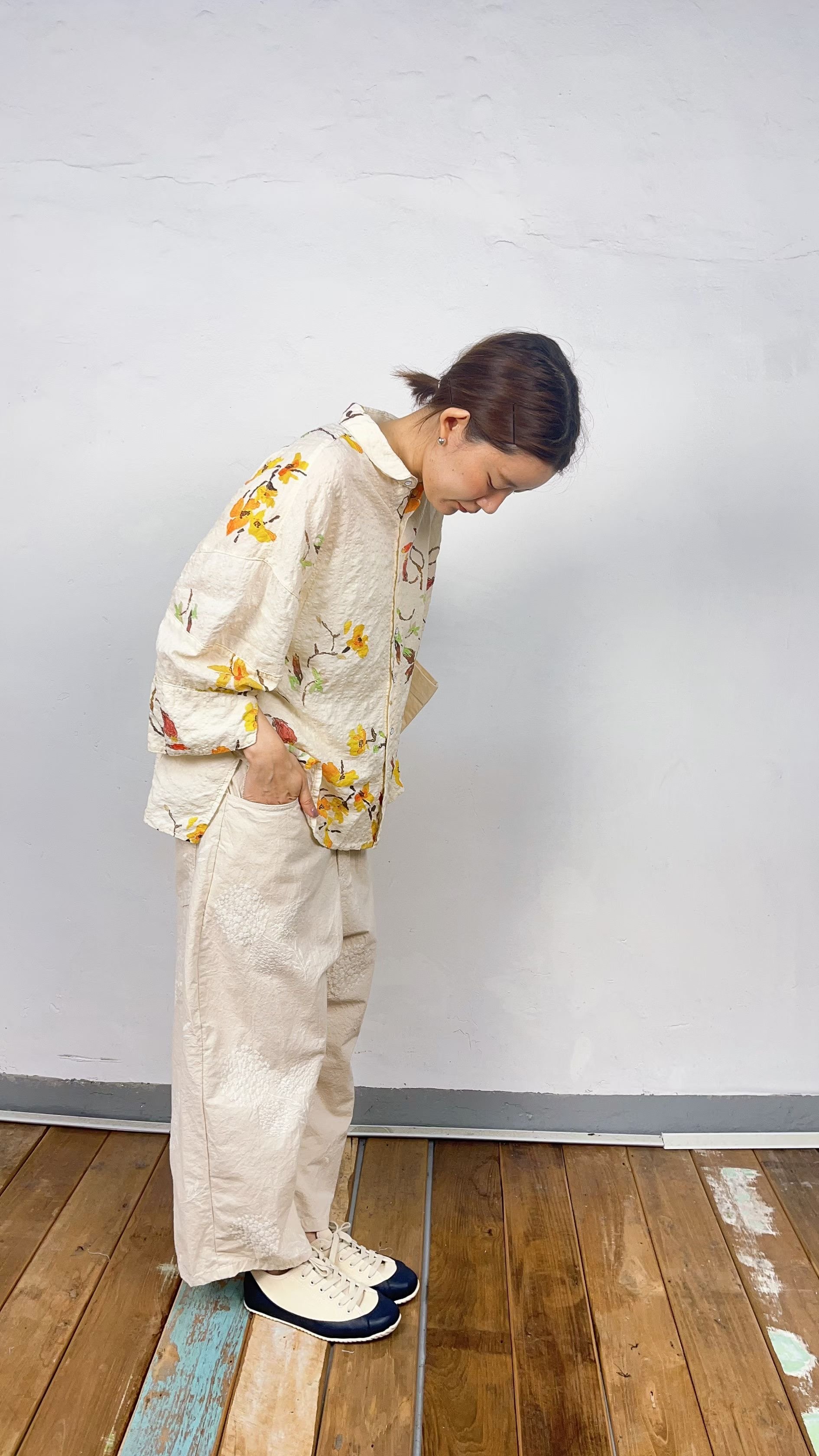 刺繡蒲公英休閒褲 2630607