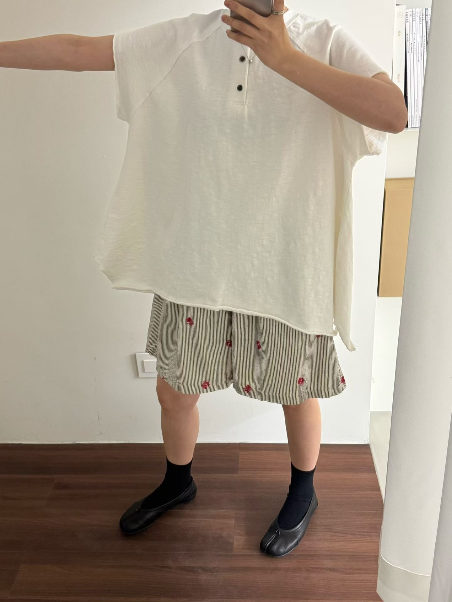 竹節棉釦系上衣 26040909