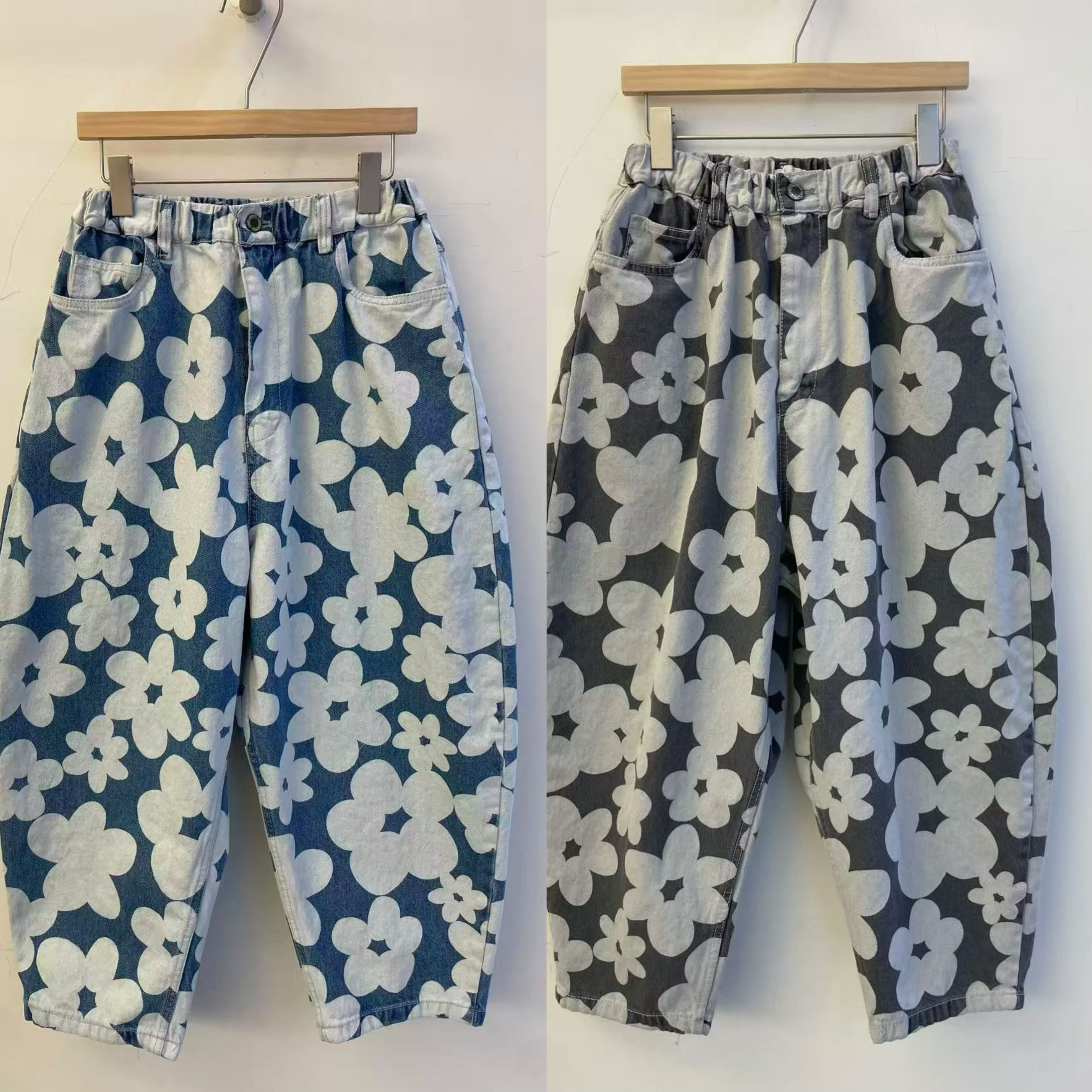 鬆緊腰印花休閒褲 2630602