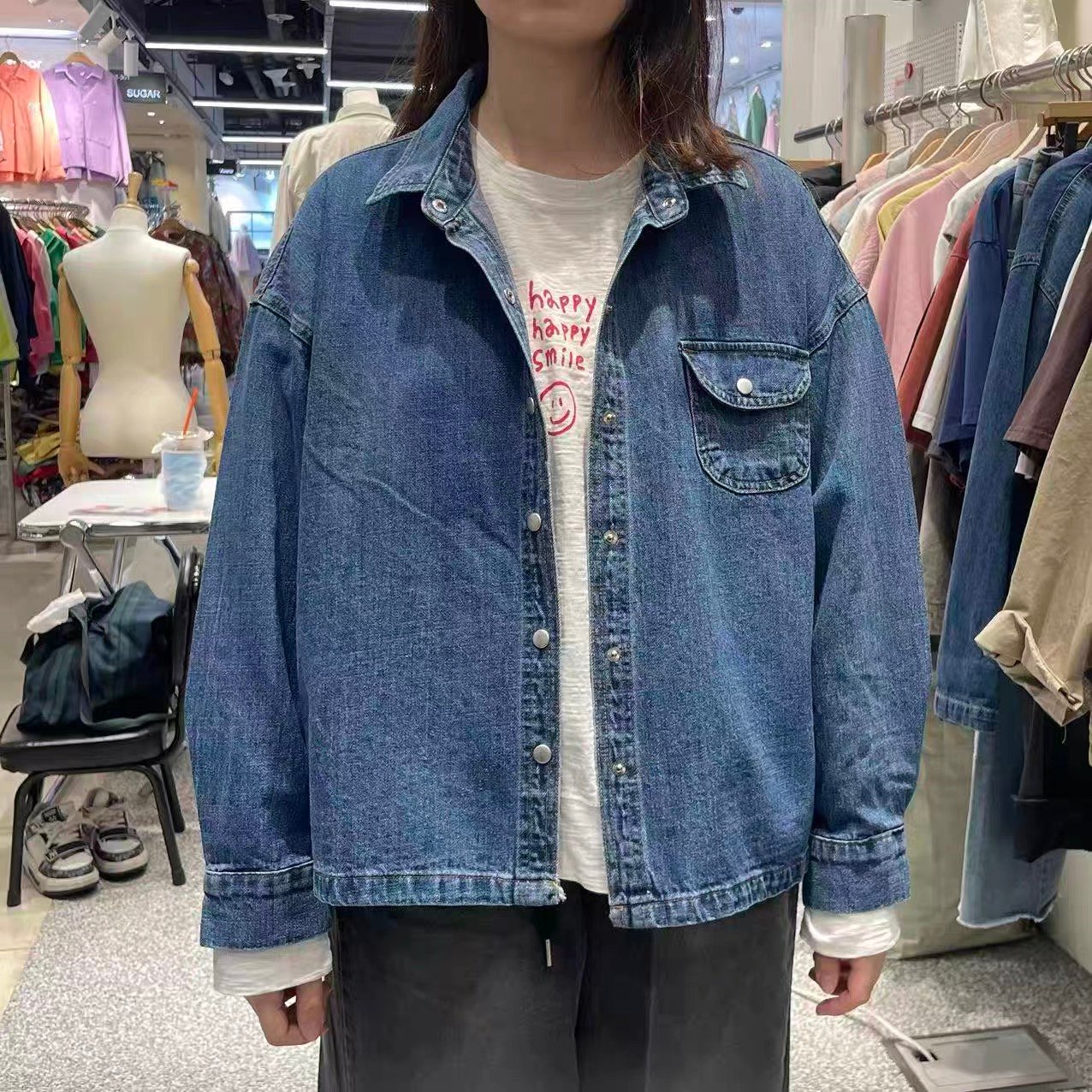 單口袋牛仔衫 2631010