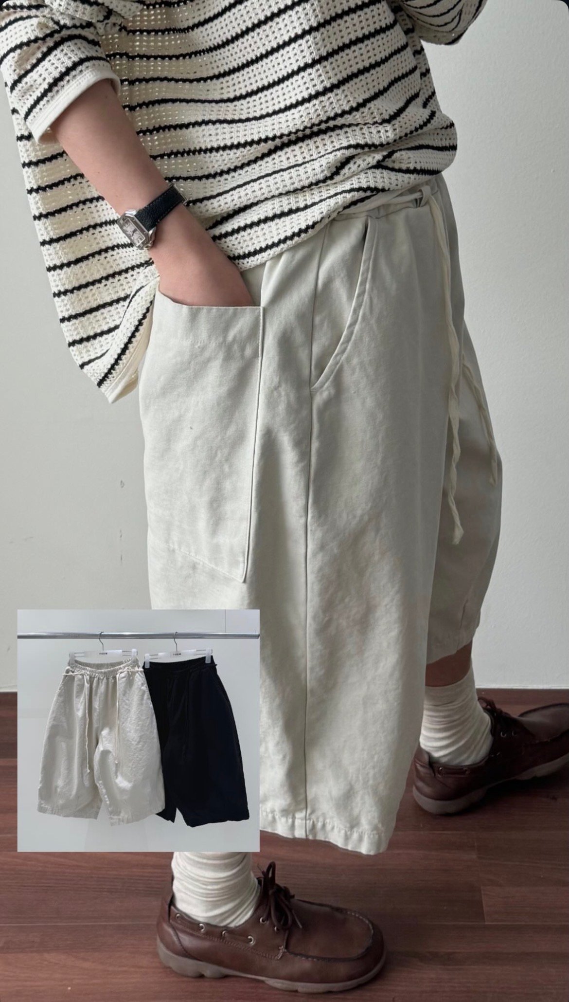 壓褶休閒八分褲 2631316