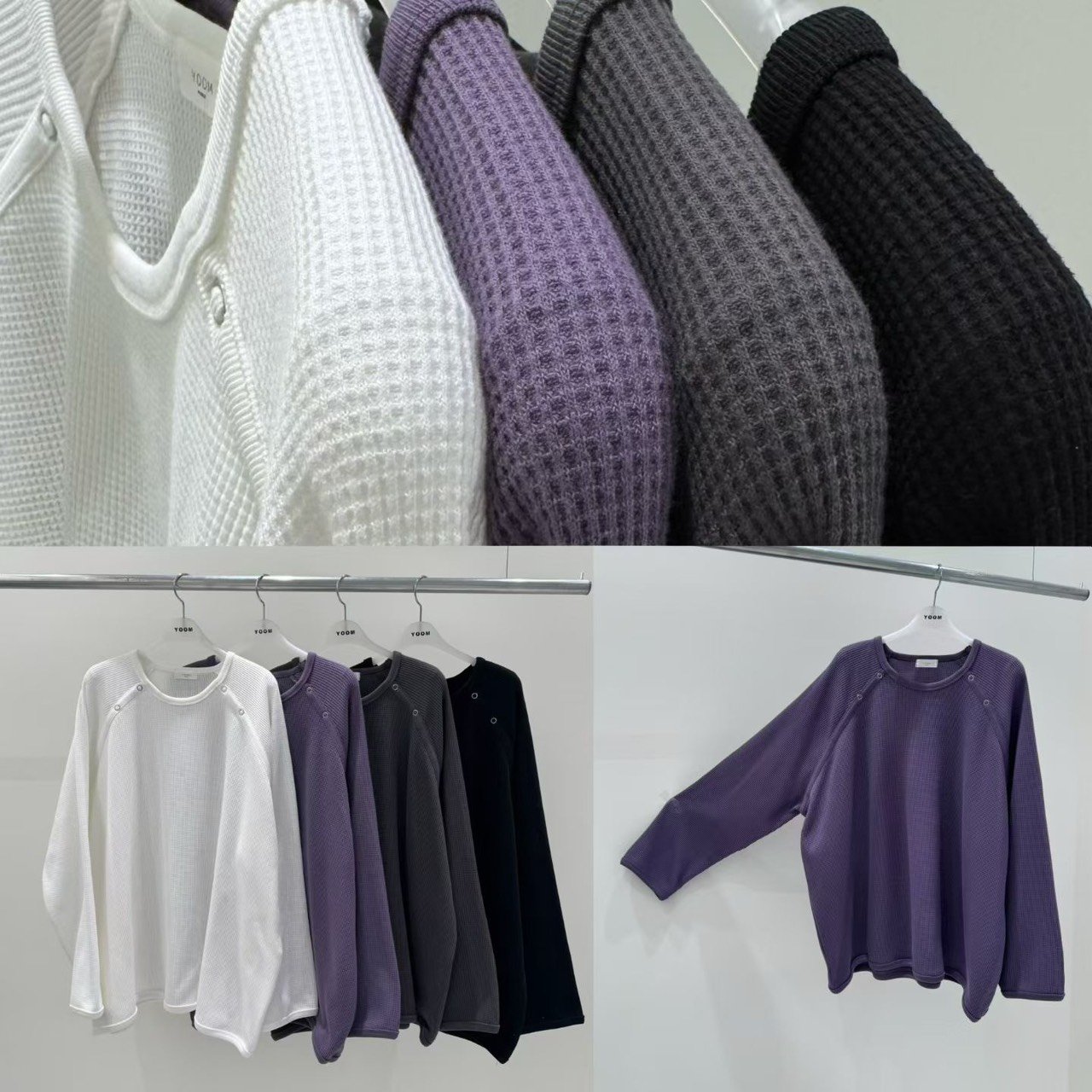 華夫格圓領上衣 26011508