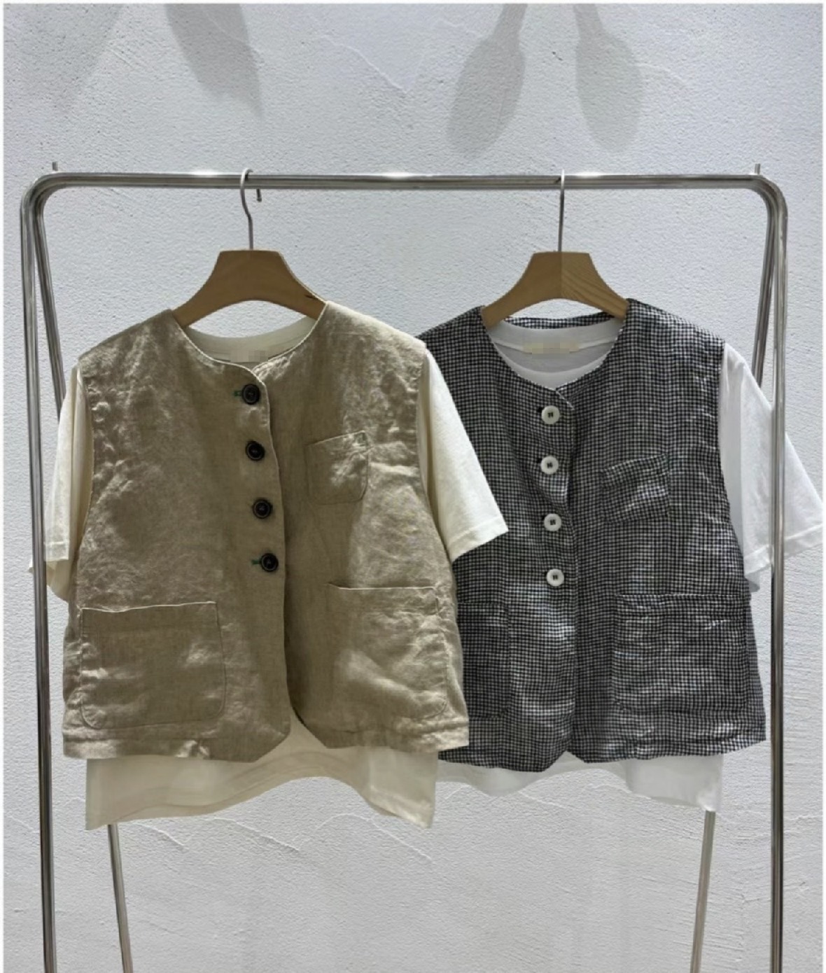 日系麻背心 an50217