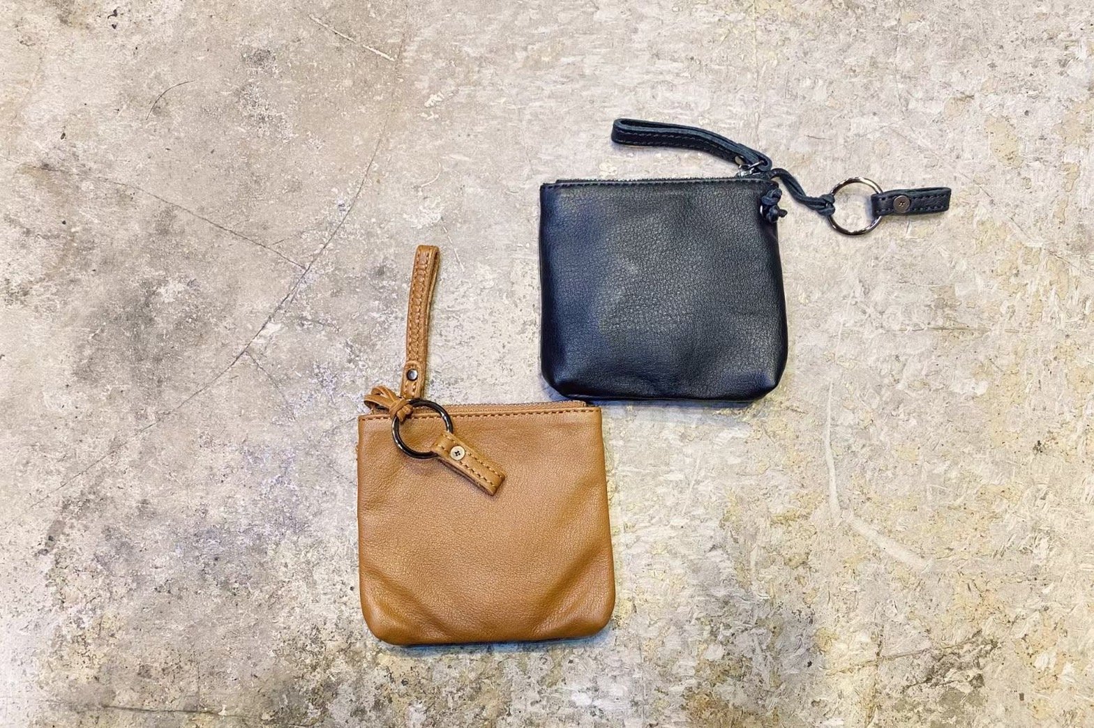 牛皮小方零錢包 d544