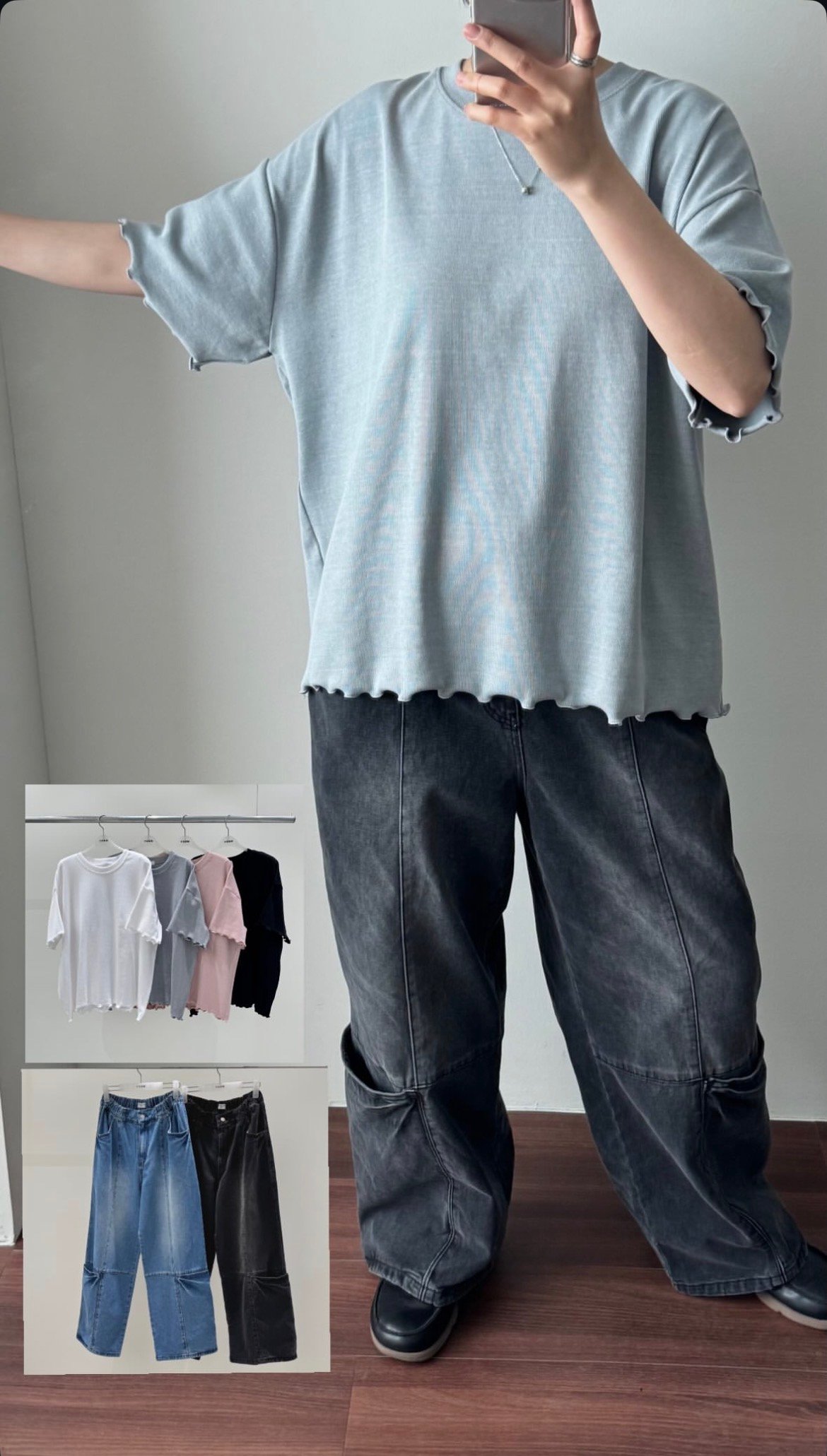 木耳邊坑條上衣 2631320