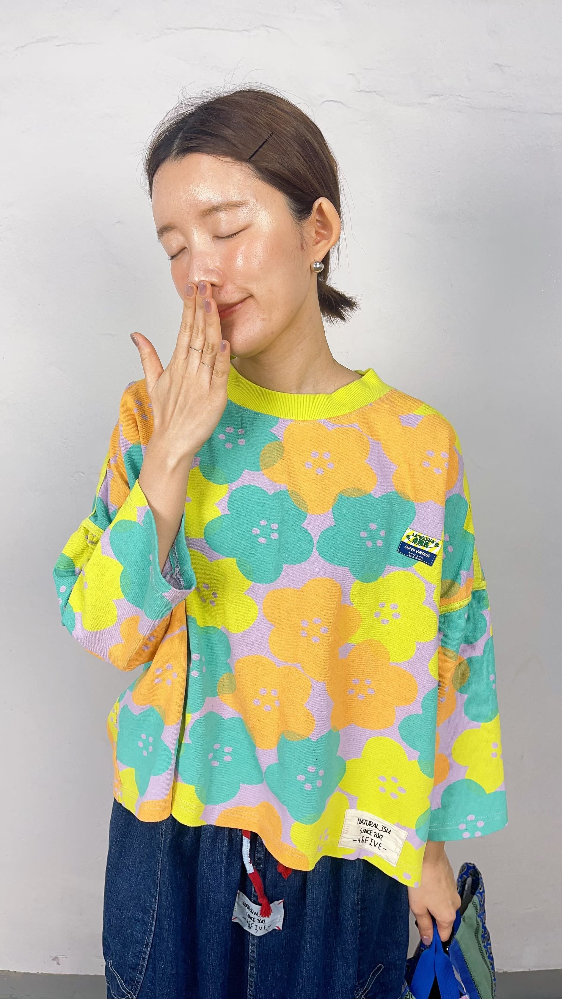 配色花朵上衣 2630611