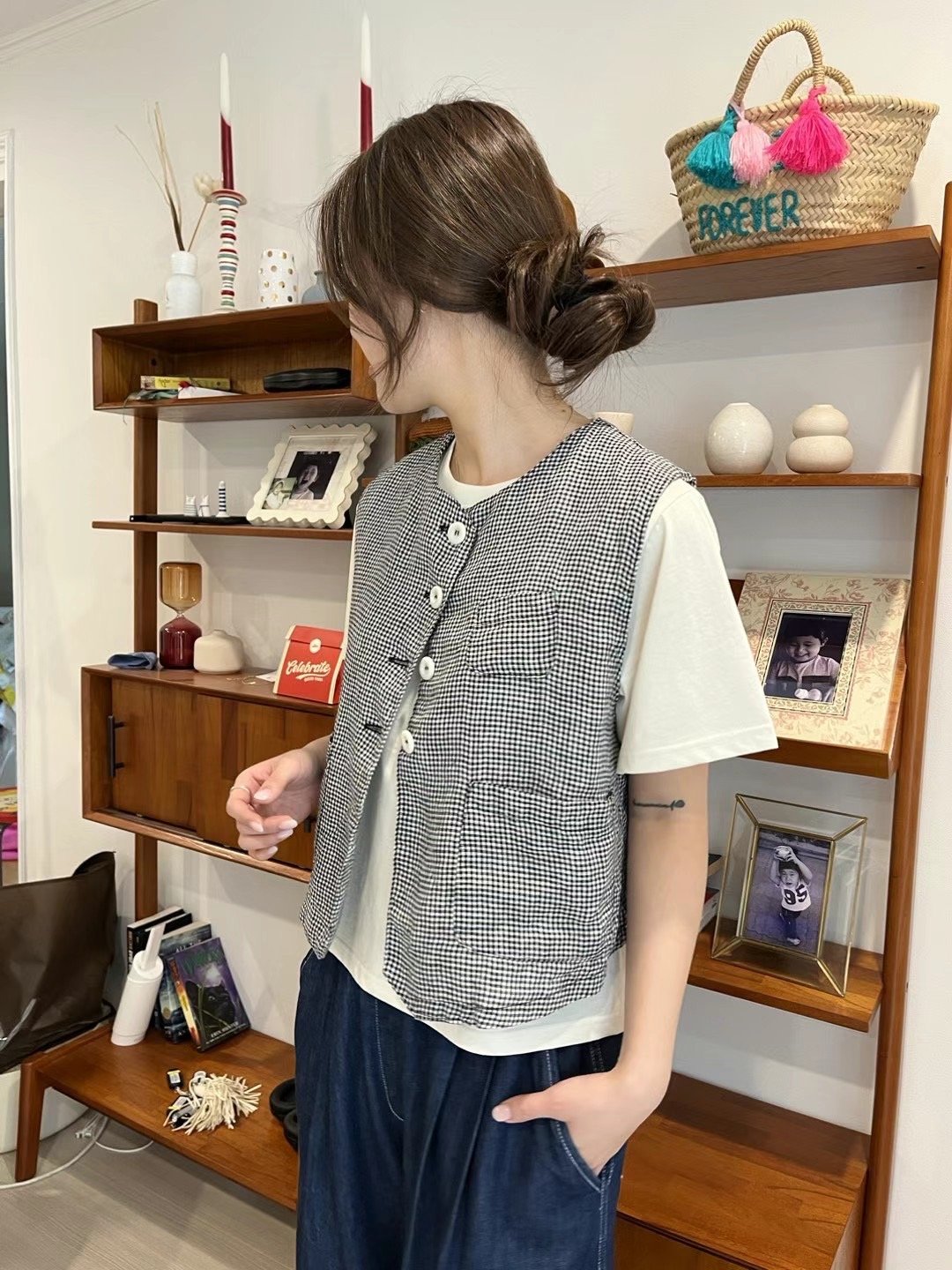 日系麻背心 an50217