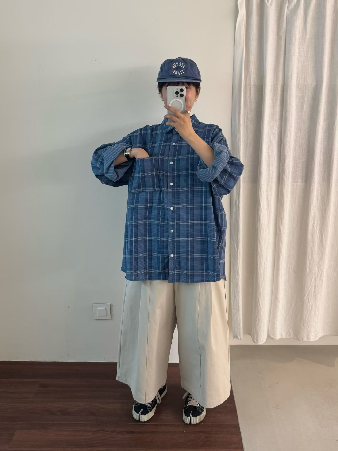 經典配色格紋衫 20611