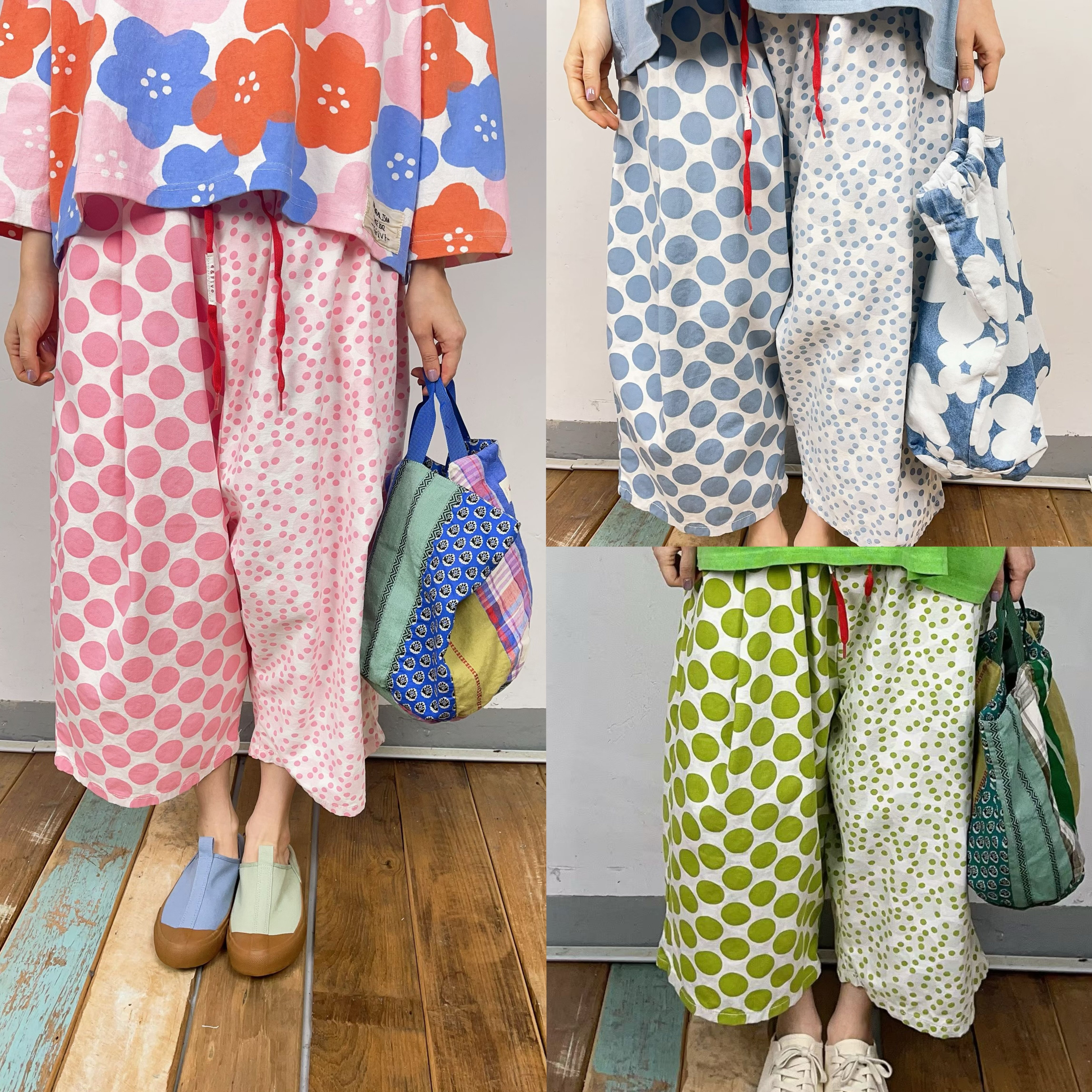 點點撞色褲 2630610