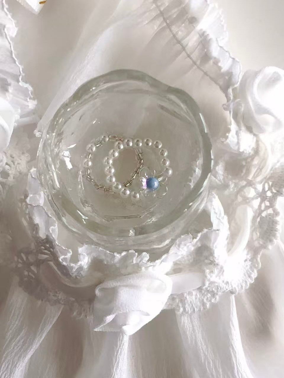柔光珍珠編織戒指