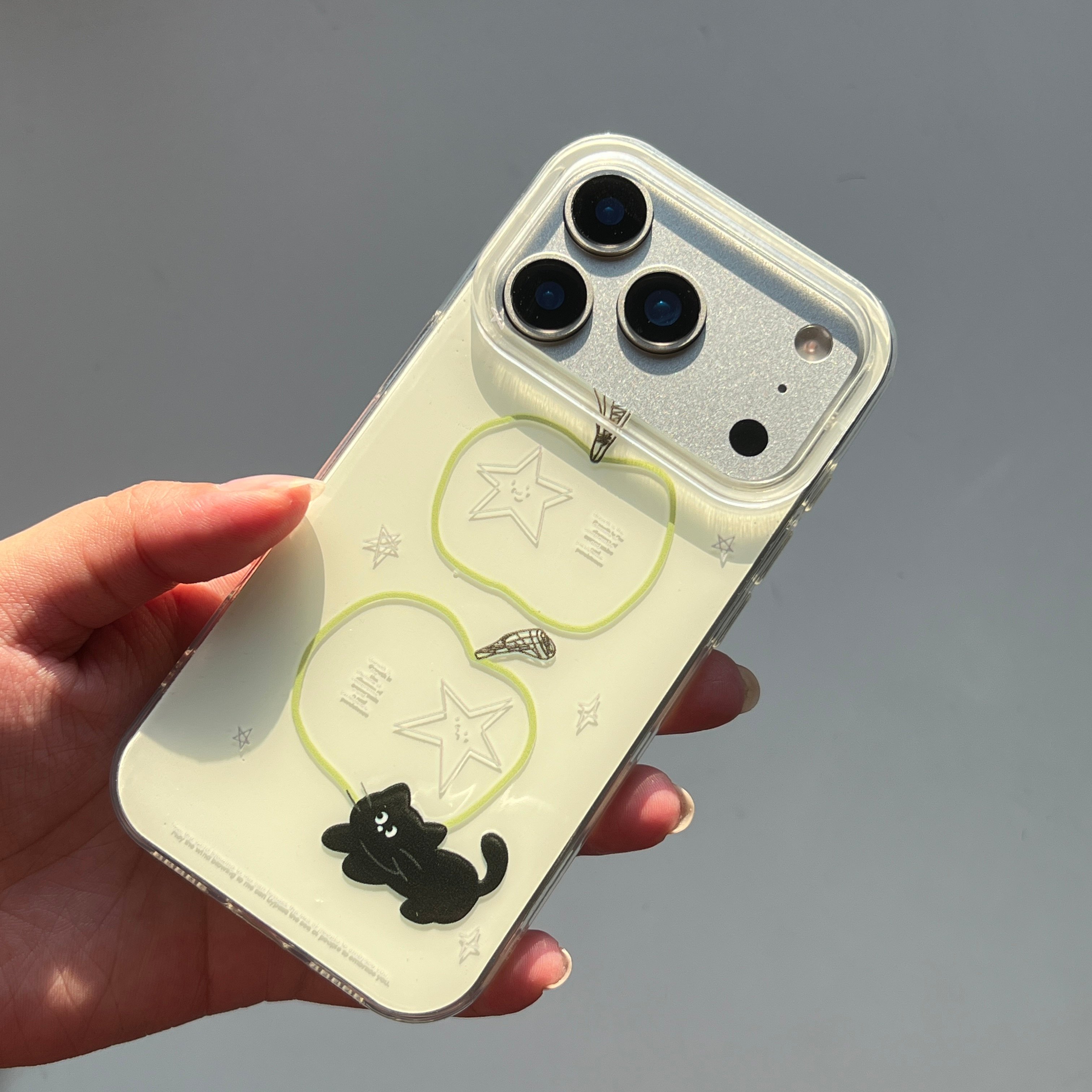 手繪青蘋果貓貓殼