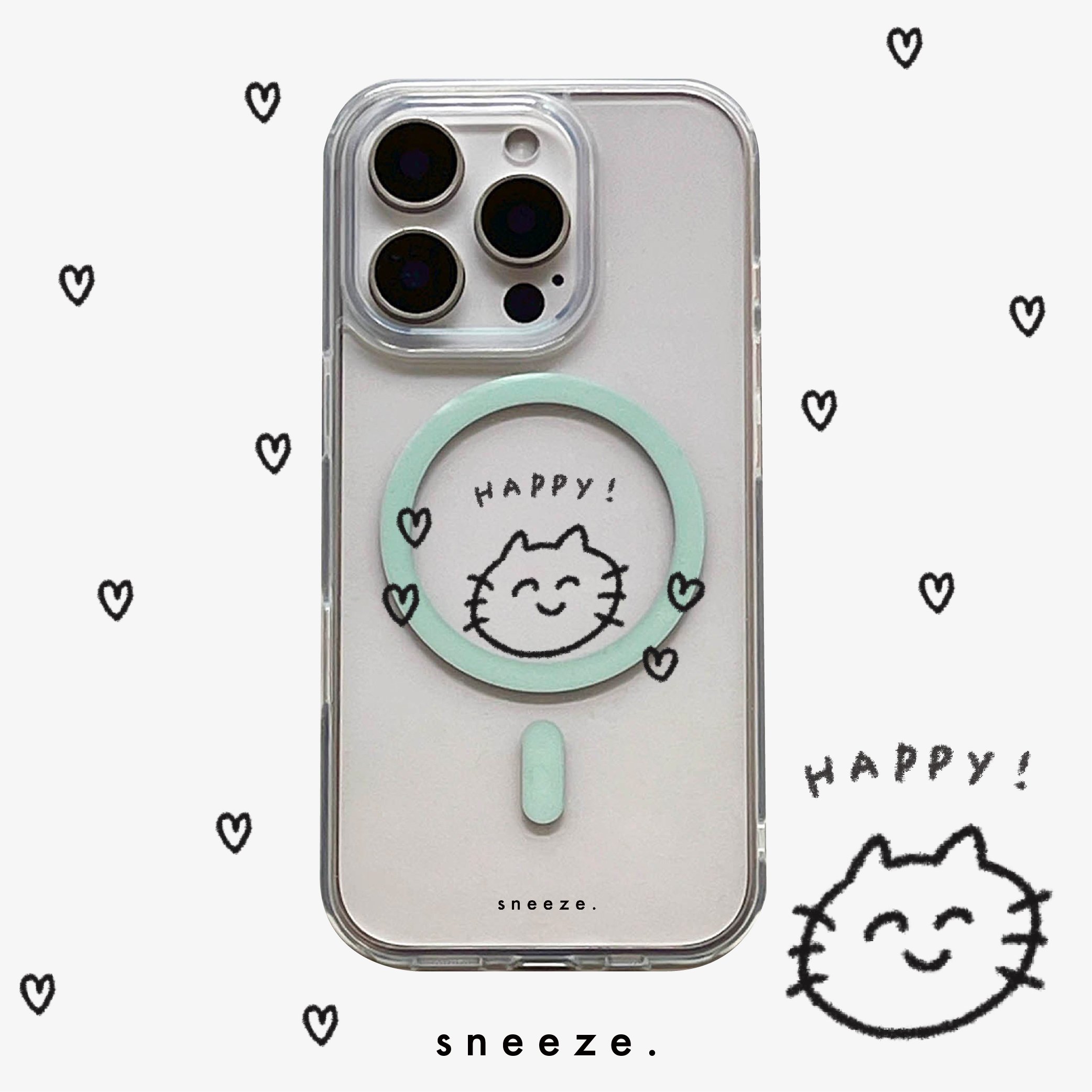 【獨家】就是一隻happy貓咪浪漫圈圈殼