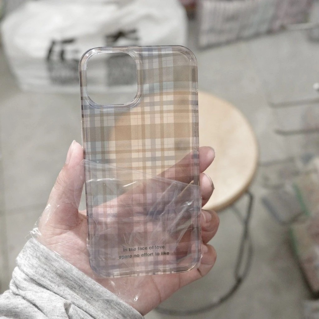 低調格紋透美殼