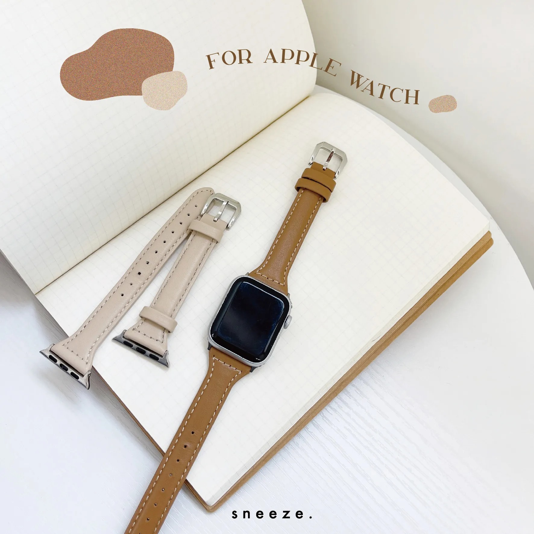 顯手細的皮革錶帶