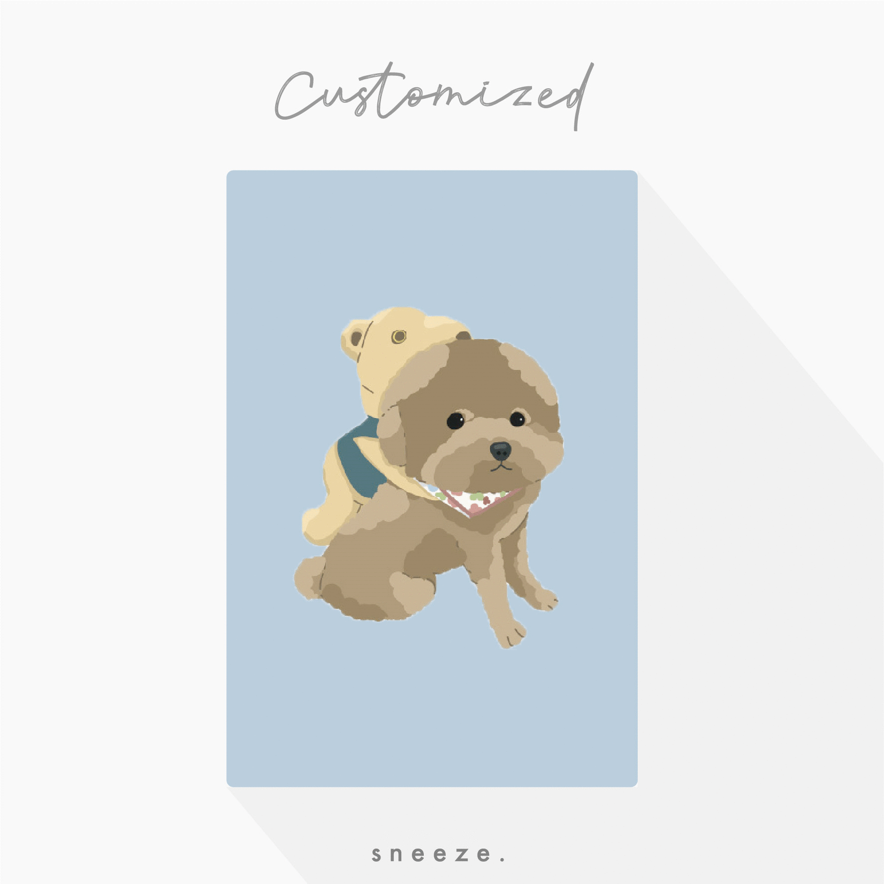 【買就送桌布】可愛風寵物訂製無框畫