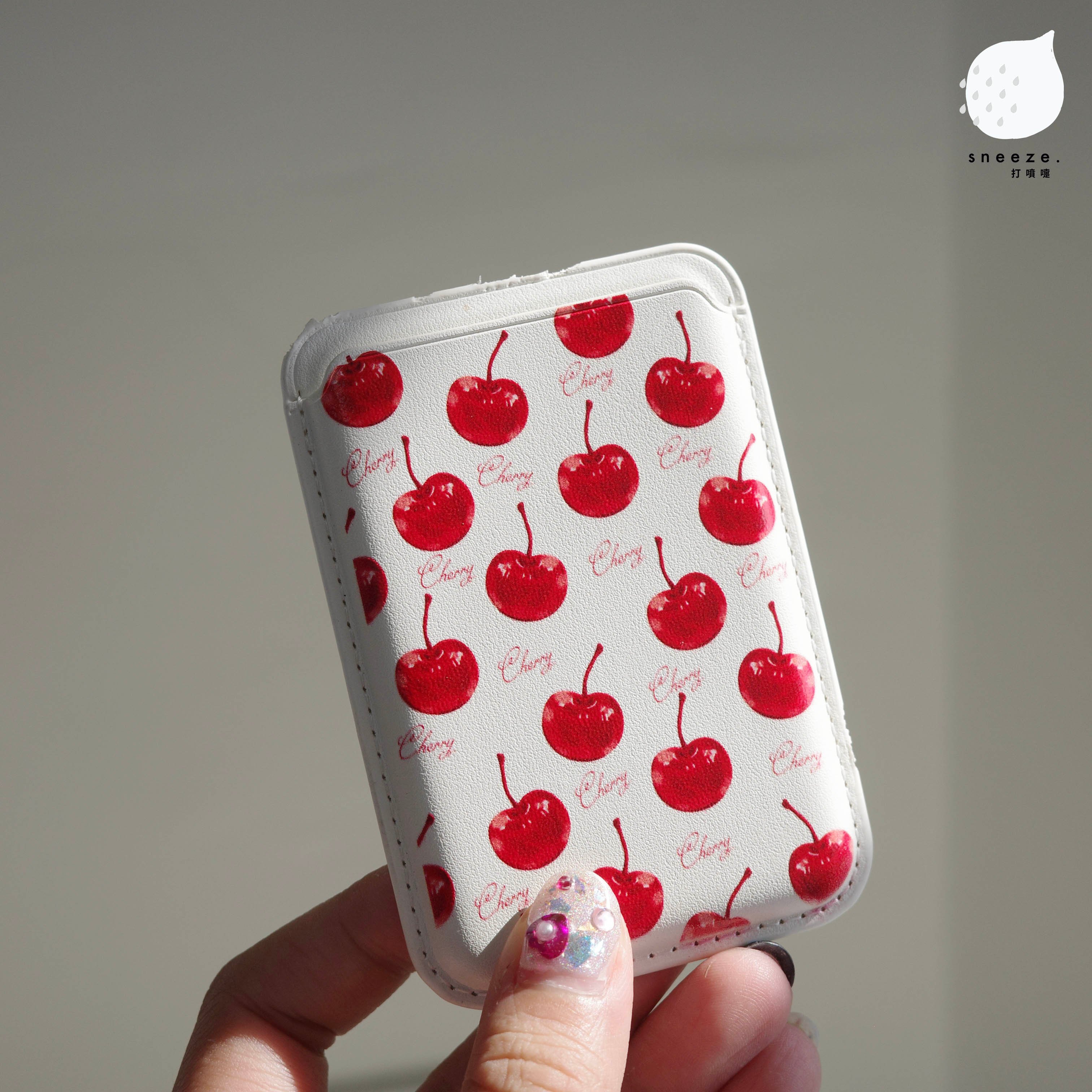 【贈送防磁貼片】滿滿櫻桃MagSafe磁吸卡包