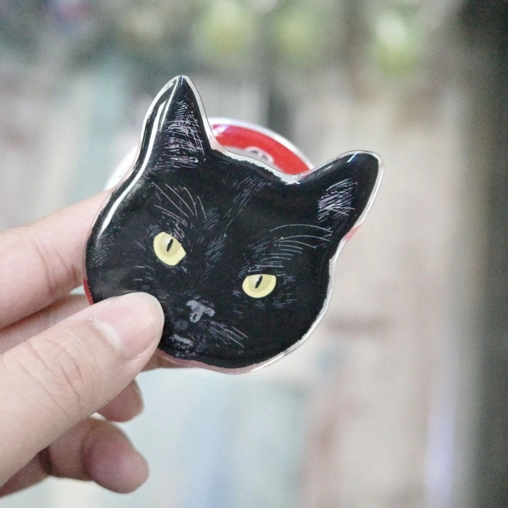 個性黑貓磁吸支架