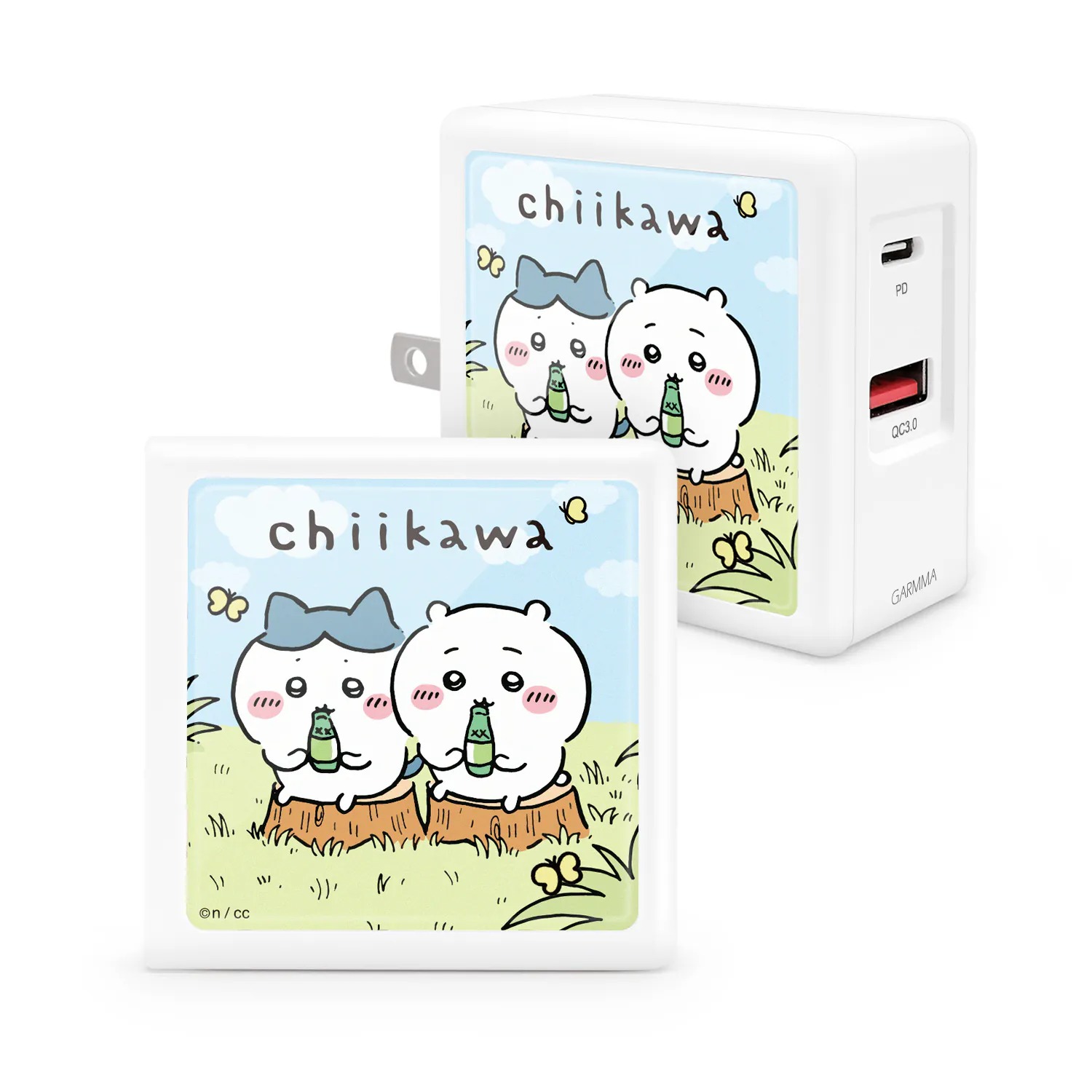 吉伊卡哇喝汽水65W氮化鎵技術快充充電頭