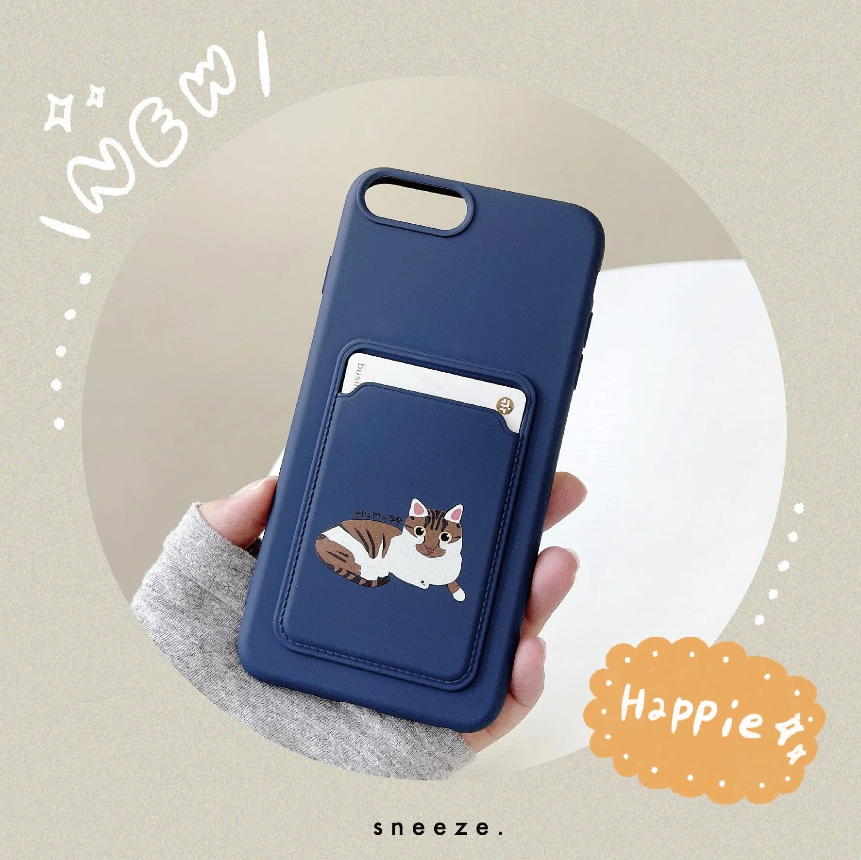 【買殼送桌布】可愛到想放進口袋的寵物插卡訂製殼