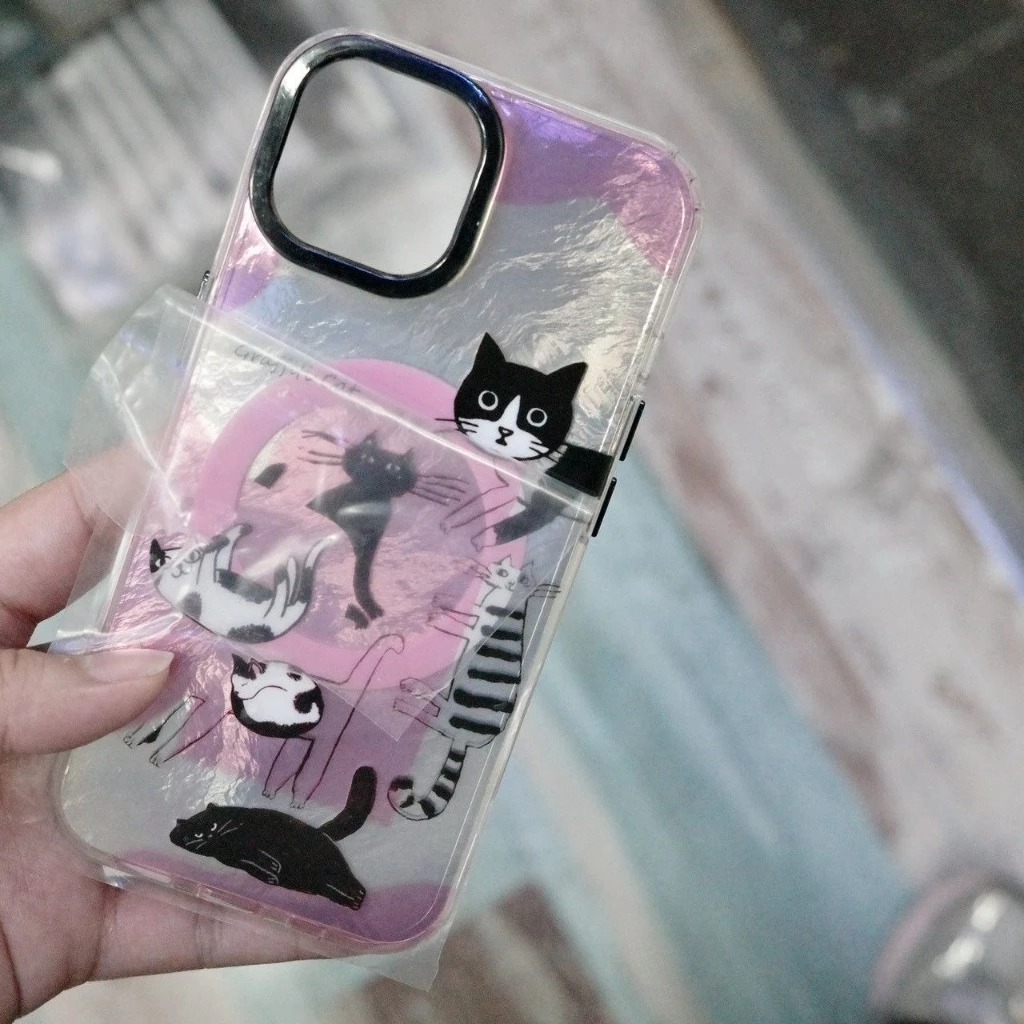 粉色個性貓貓磁吸殼