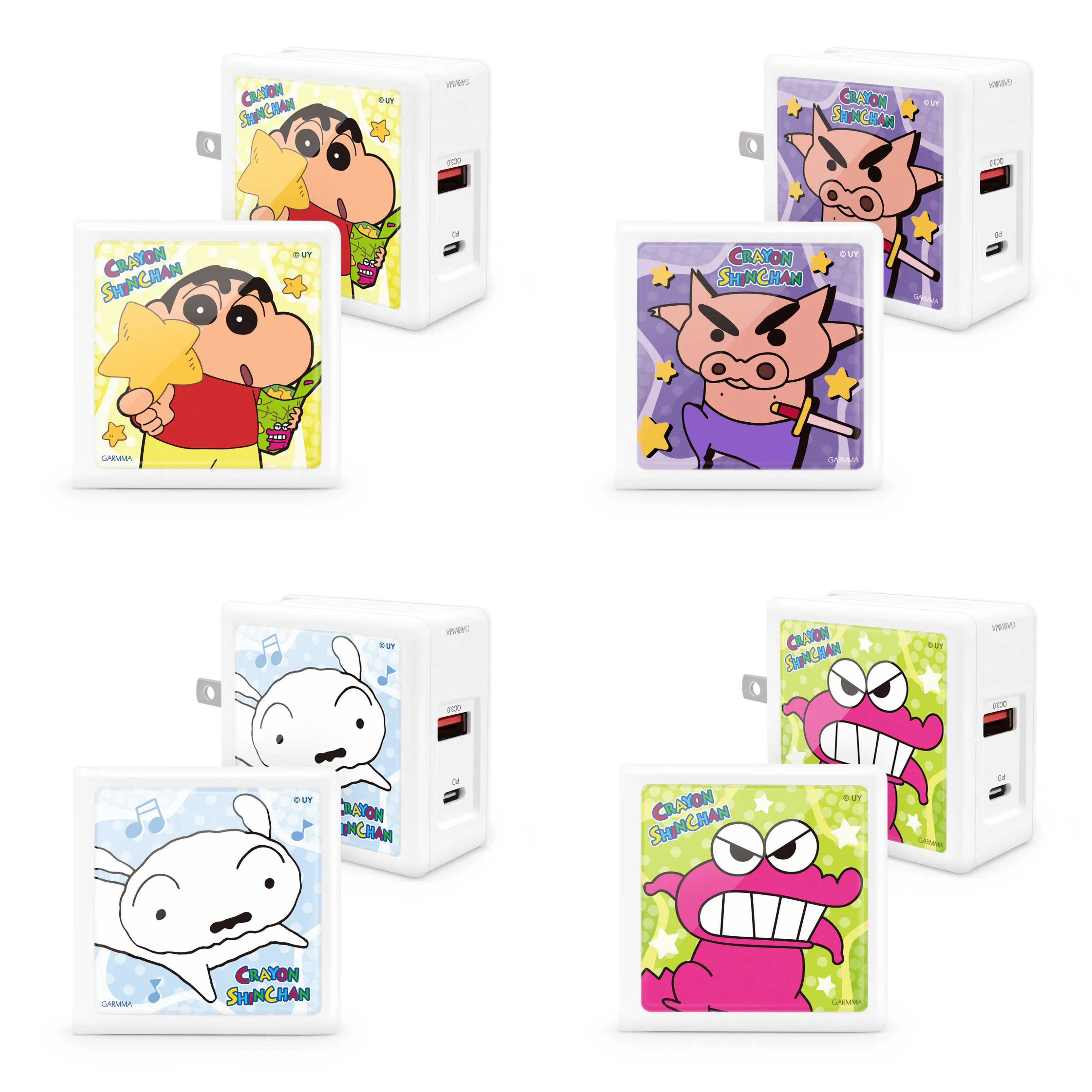 蠟筆小新65W氮化鎵技術快充充電頭