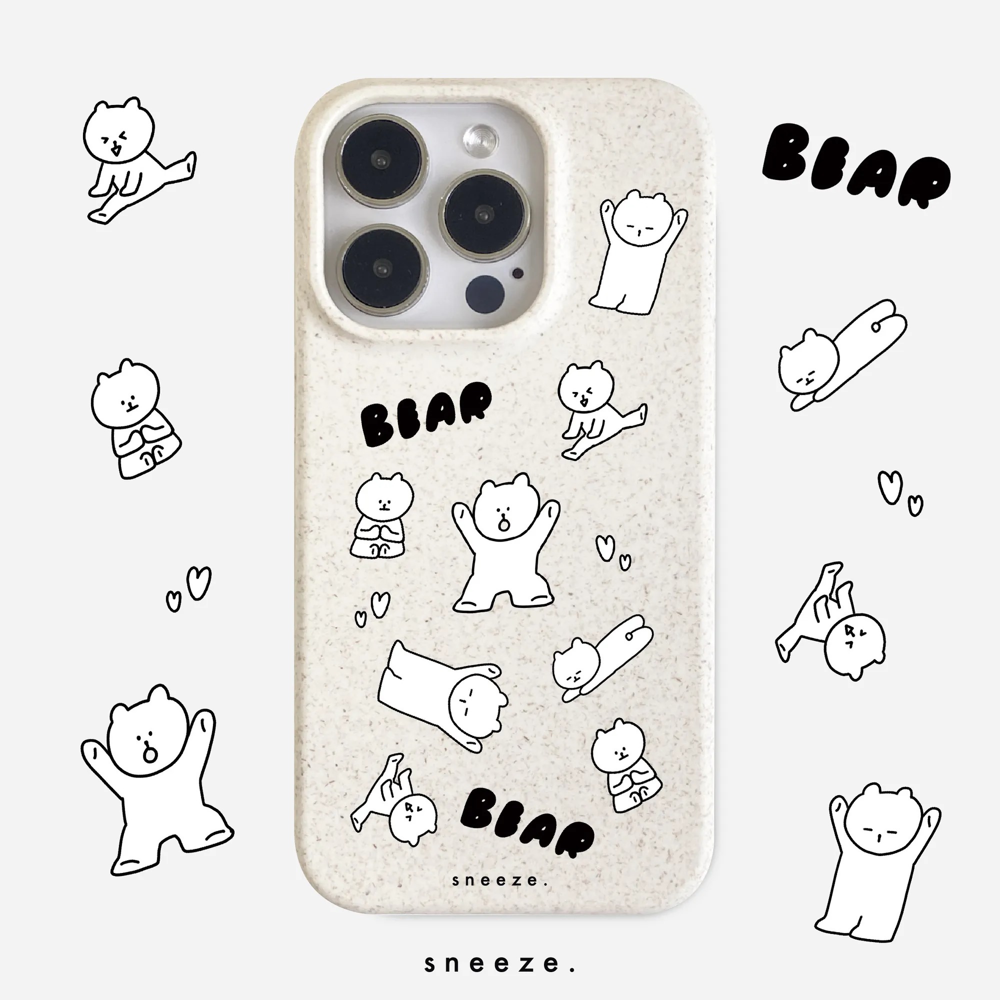 【獨家】BEAR黑白打咩熊環保殼