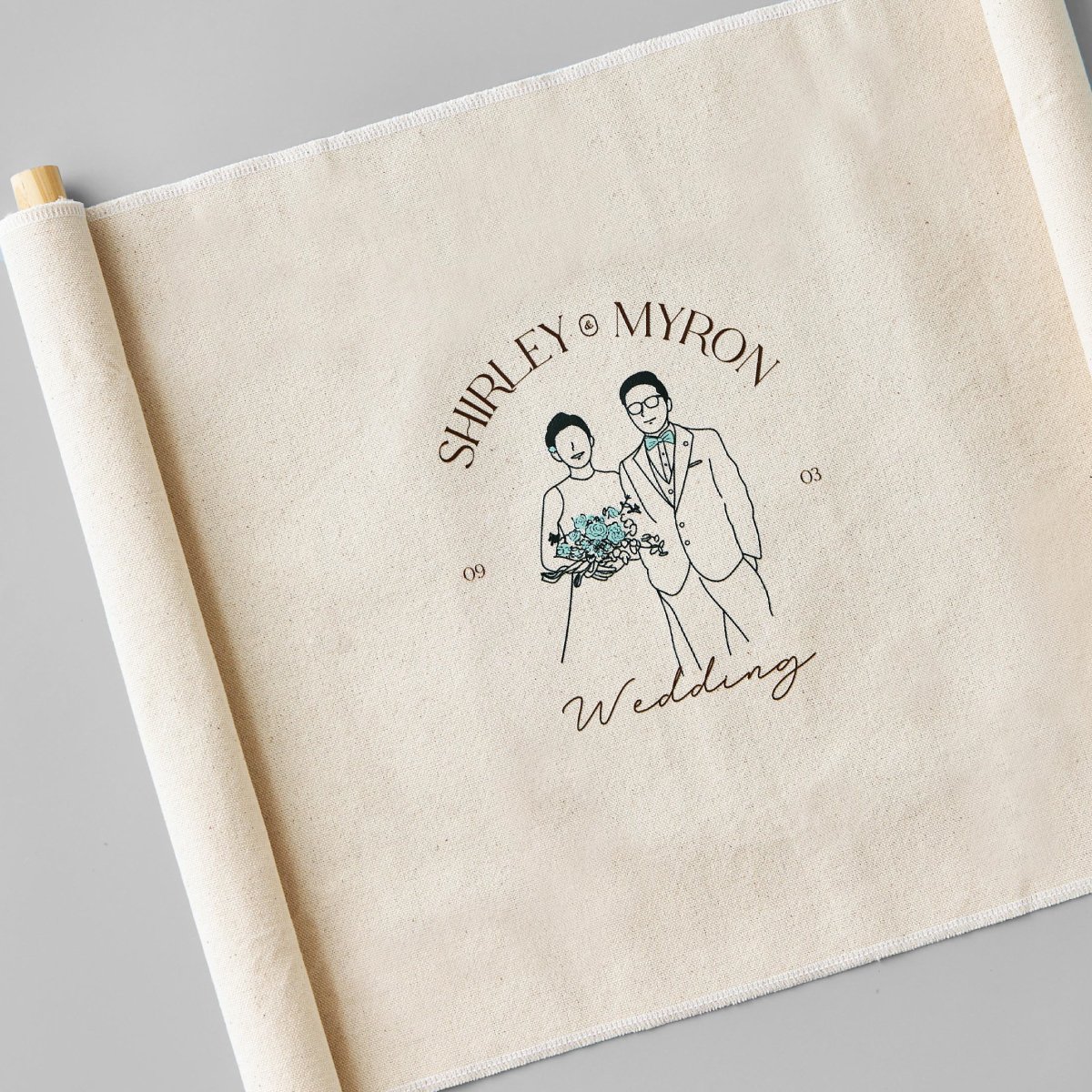 純棉胚布簽名軸