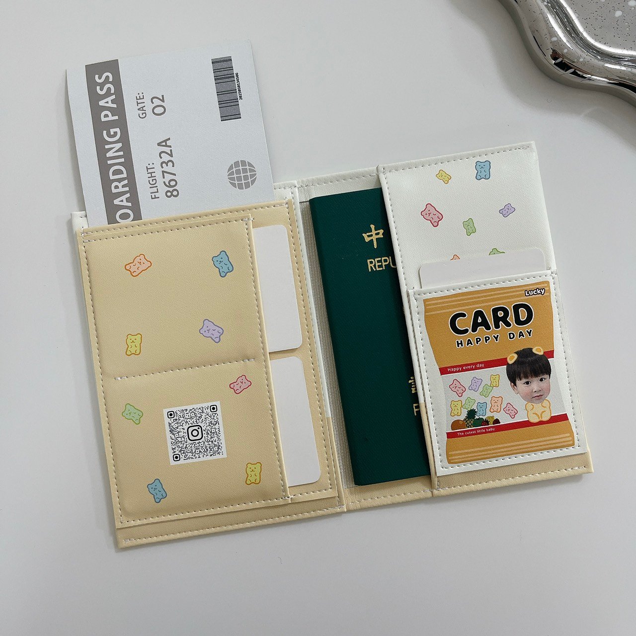 客製 ｜皮革護照夾 (小熊軟糖款)