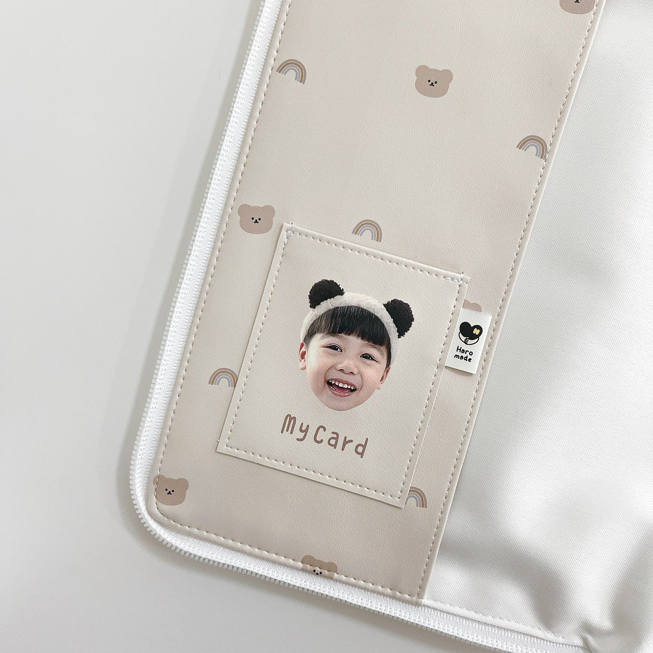 客製 ｜皮革寶寶手冊套 (小熊款)
