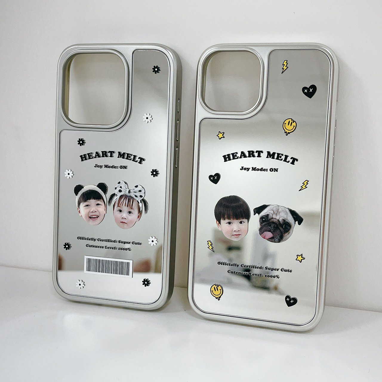 客製 ｜Magsafe 銀框鏡面防摔磁吸手機殼