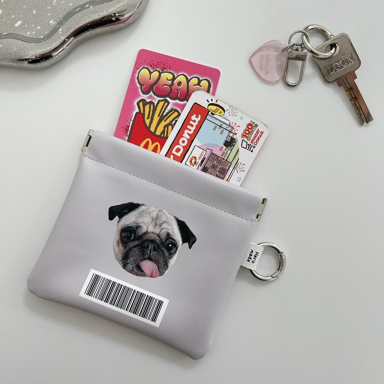 客製 ｜素色皮革彈口包 (可客製底色)