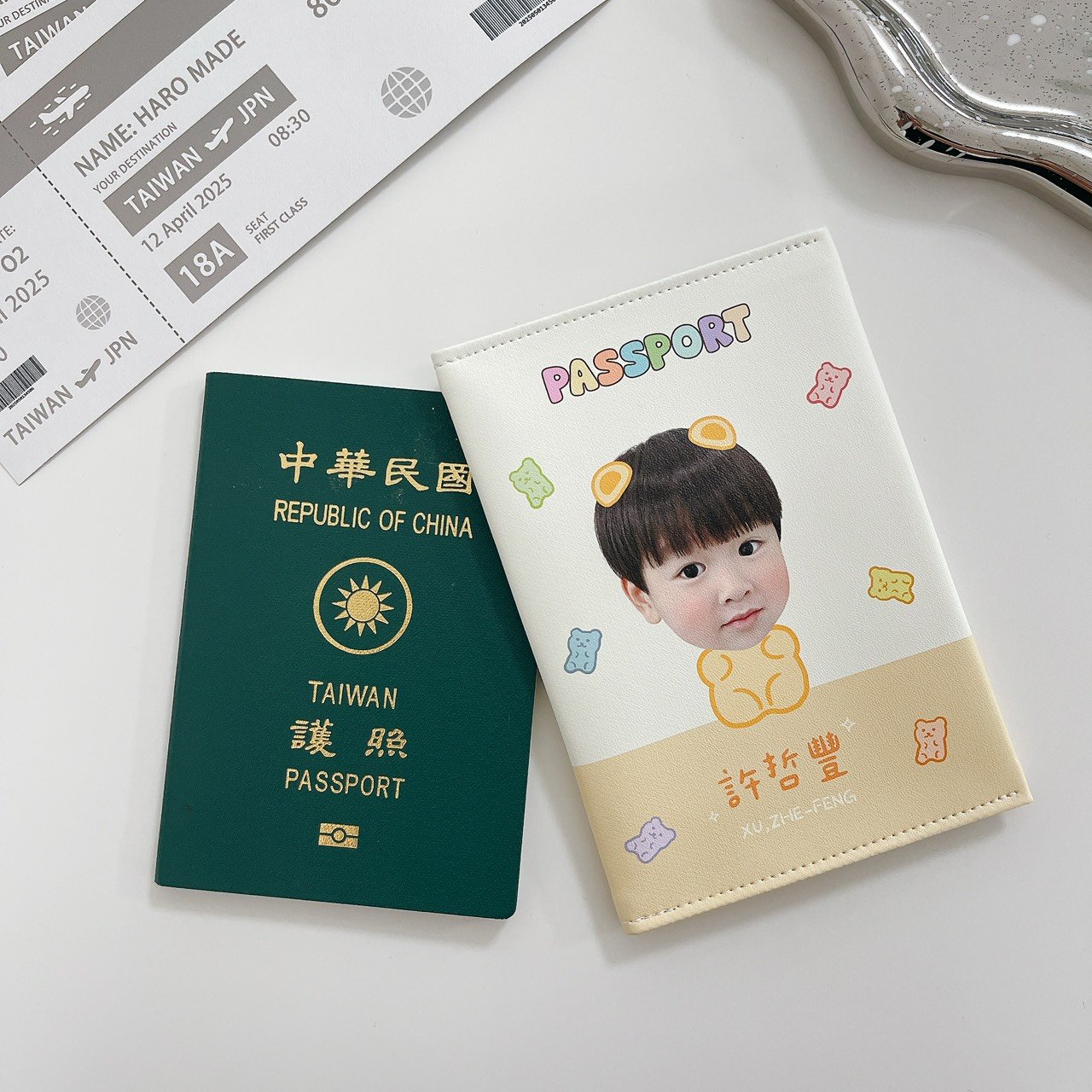 客製 ｜皮革護照夾 (小熊軟糖款)