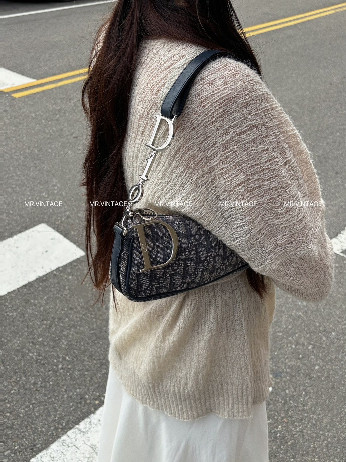 Dior D扣手提包